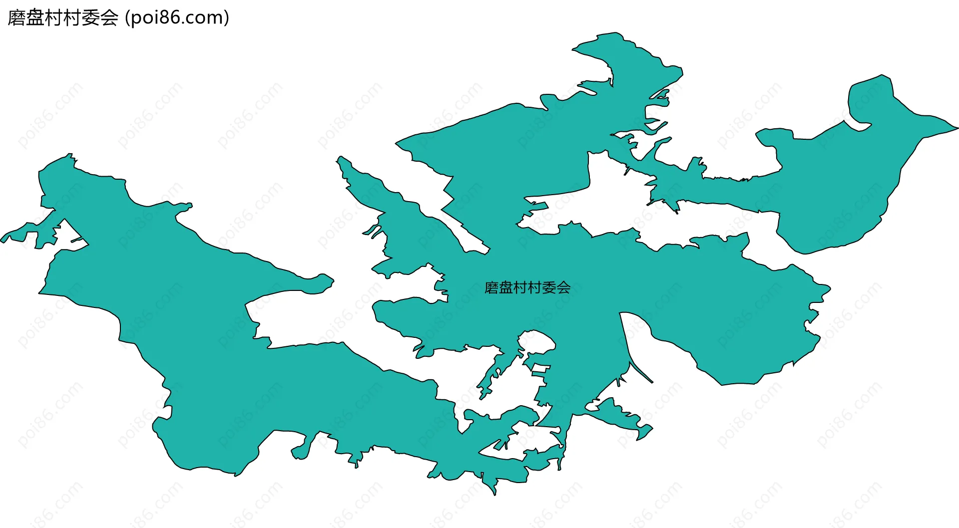 磨盘村村委会边界地图