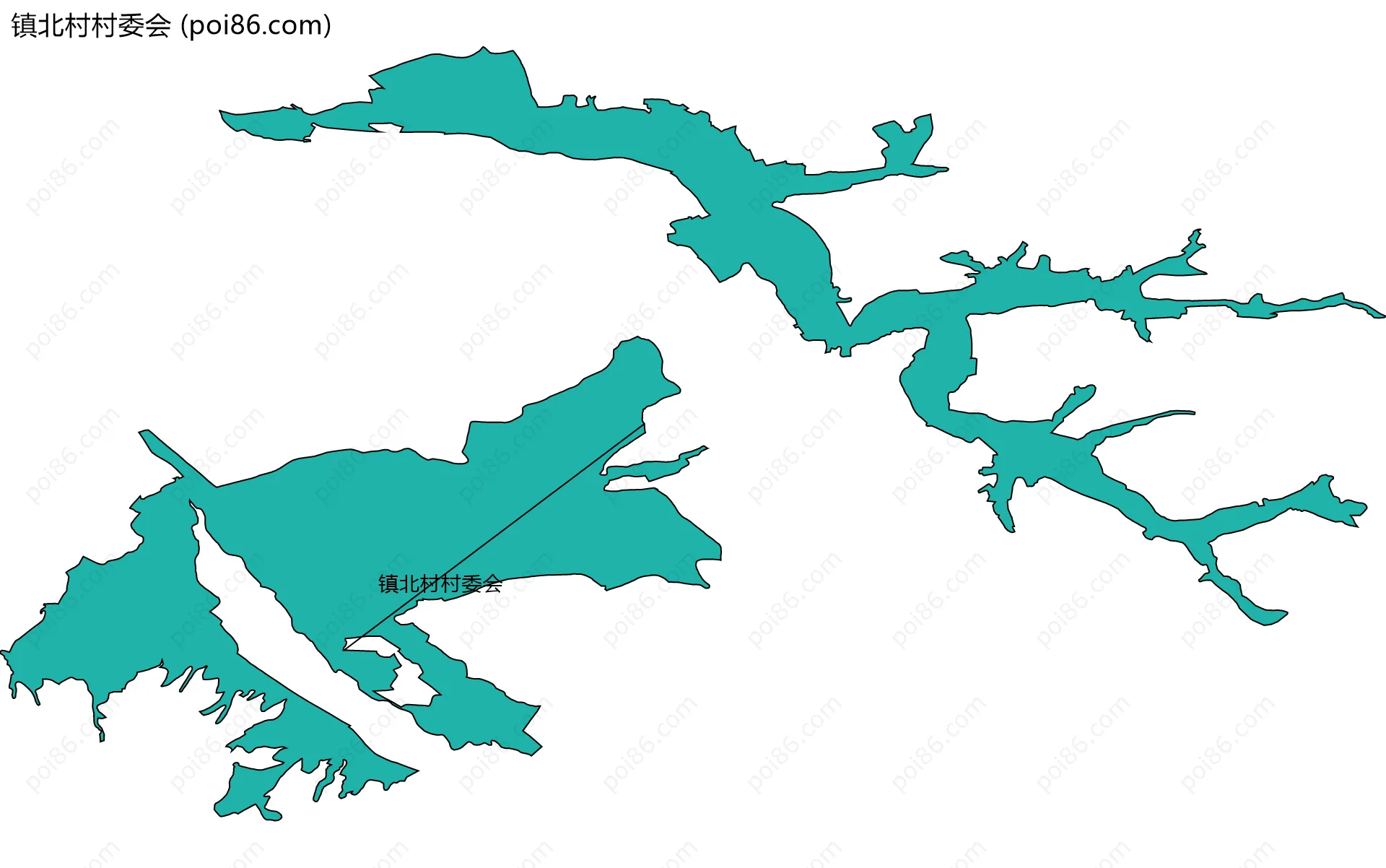 镇北村村委会边界地图