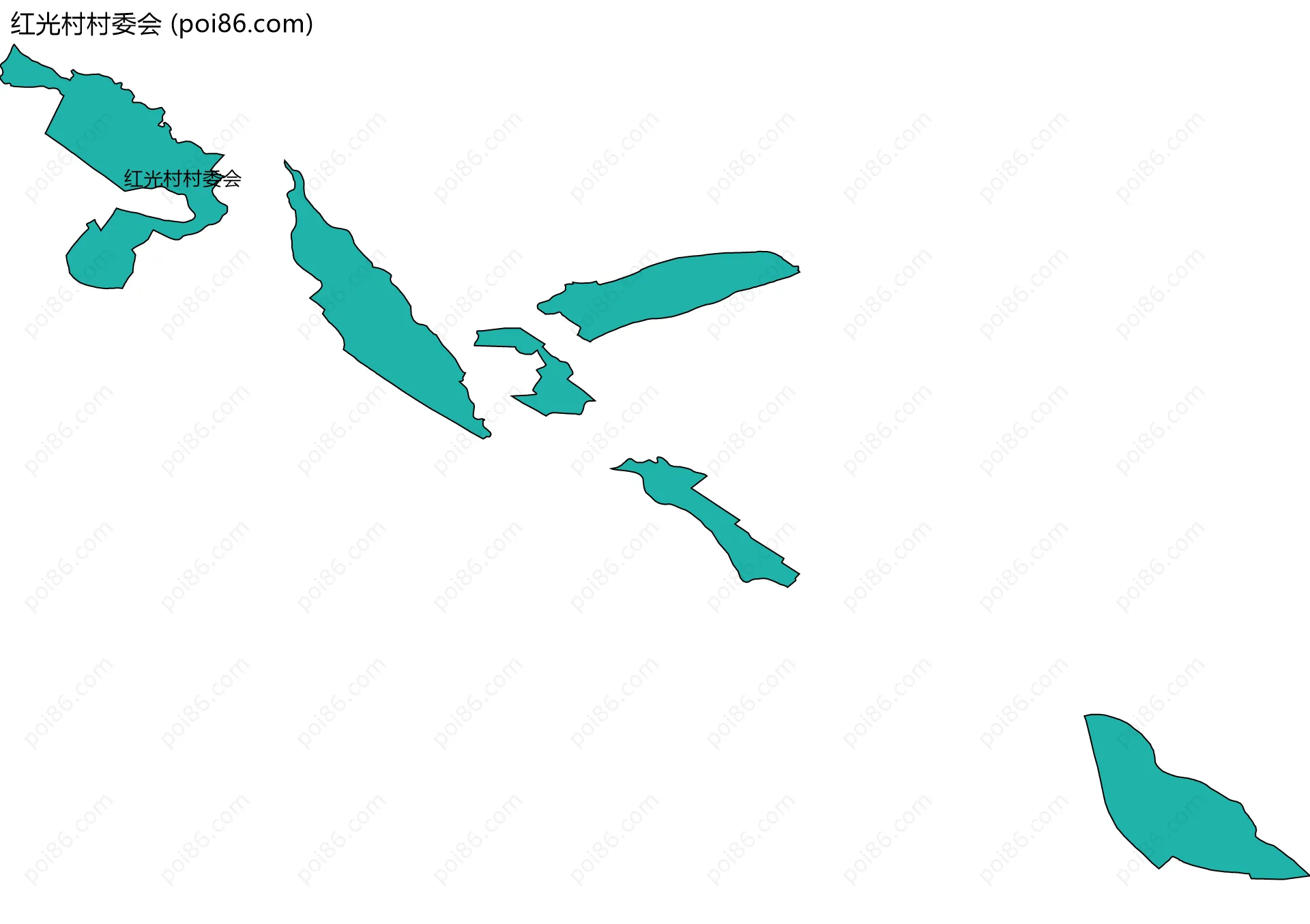 红光村村委会边界地图