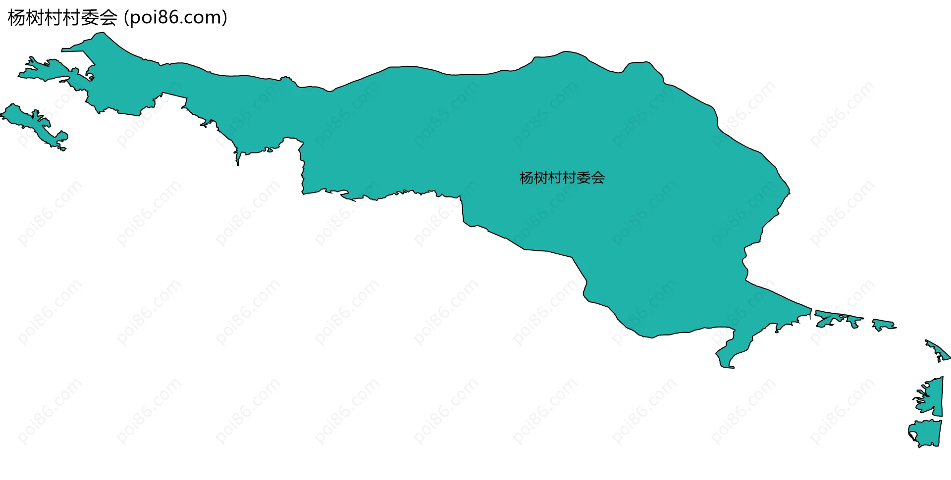 杨树村村委会边界地图