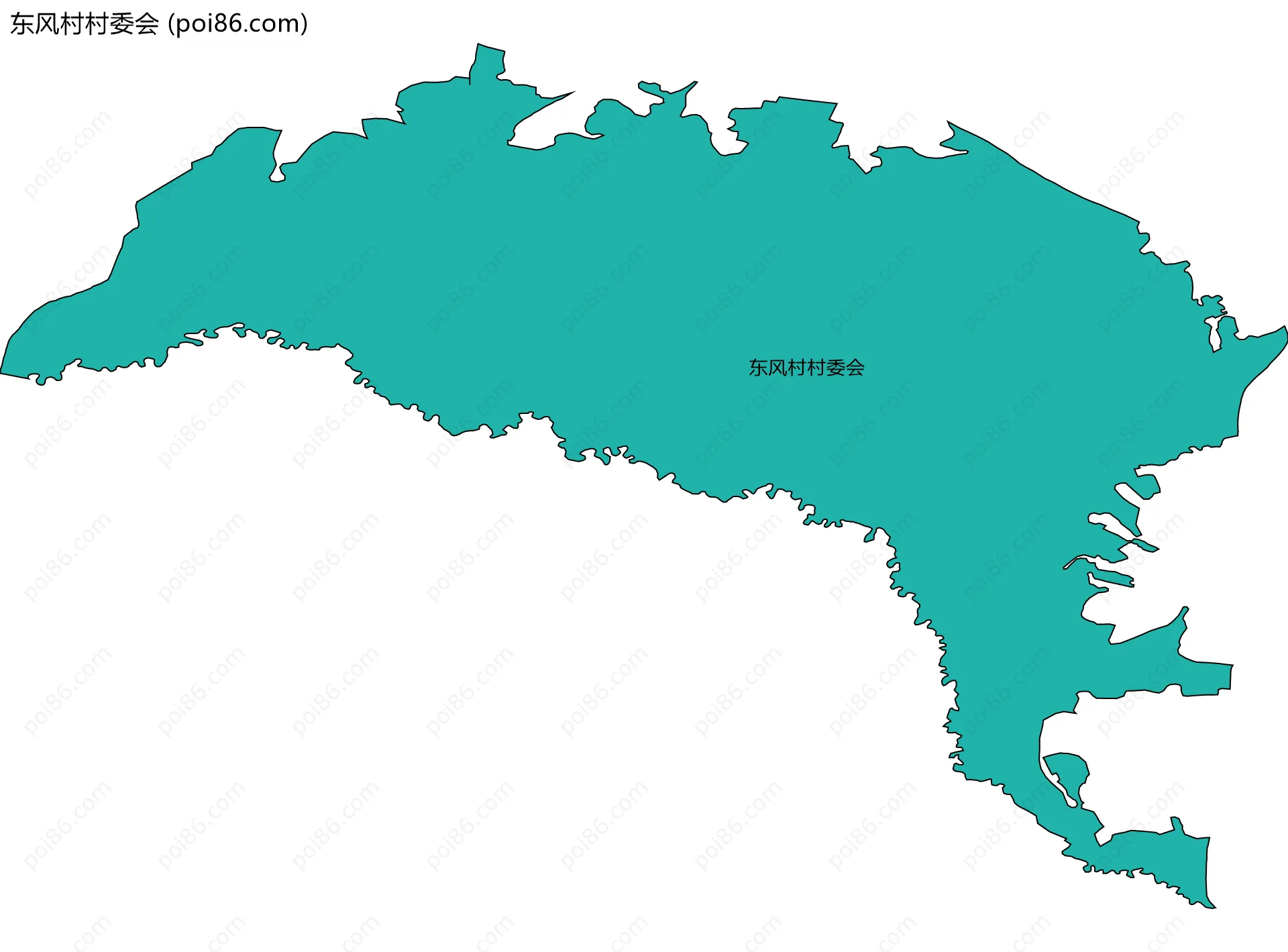东风村村委会边界地图