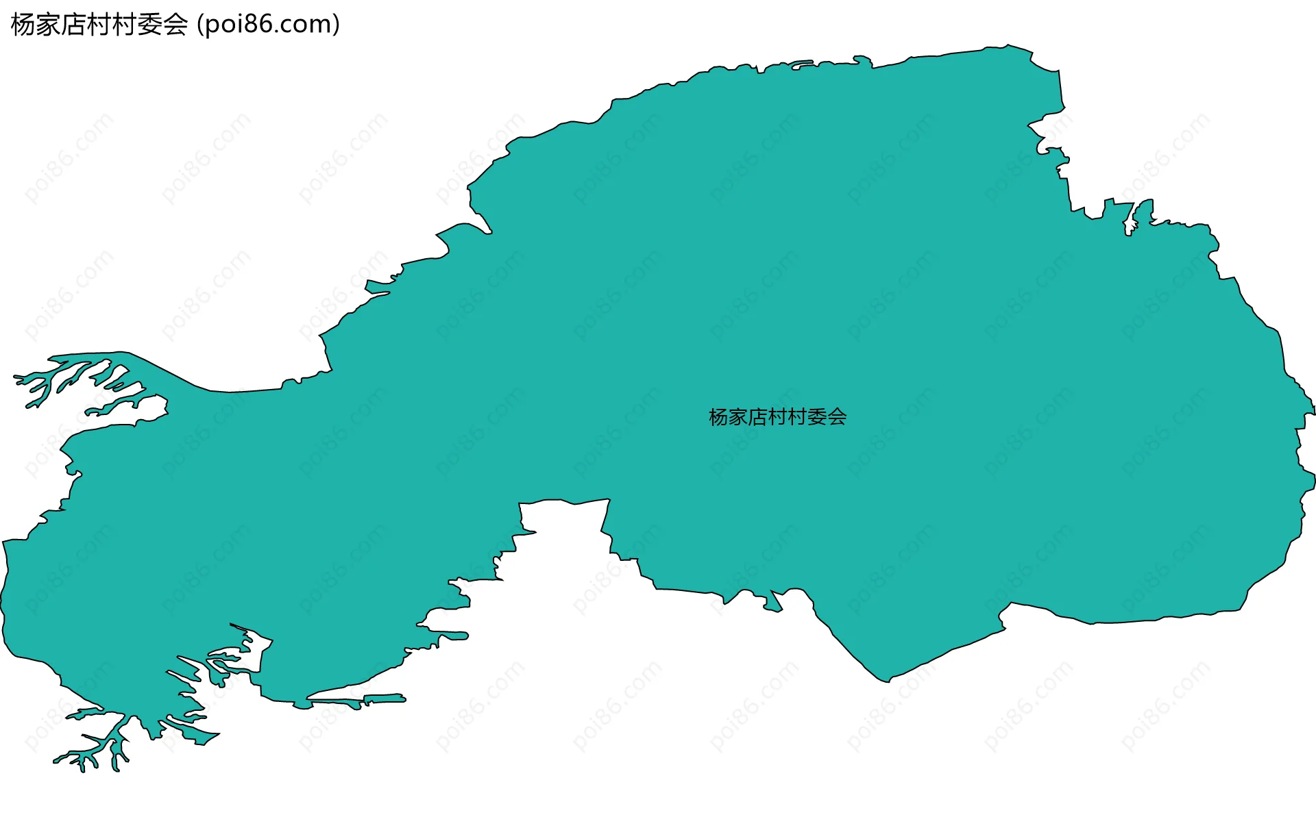 杨家店村村委会边界地图