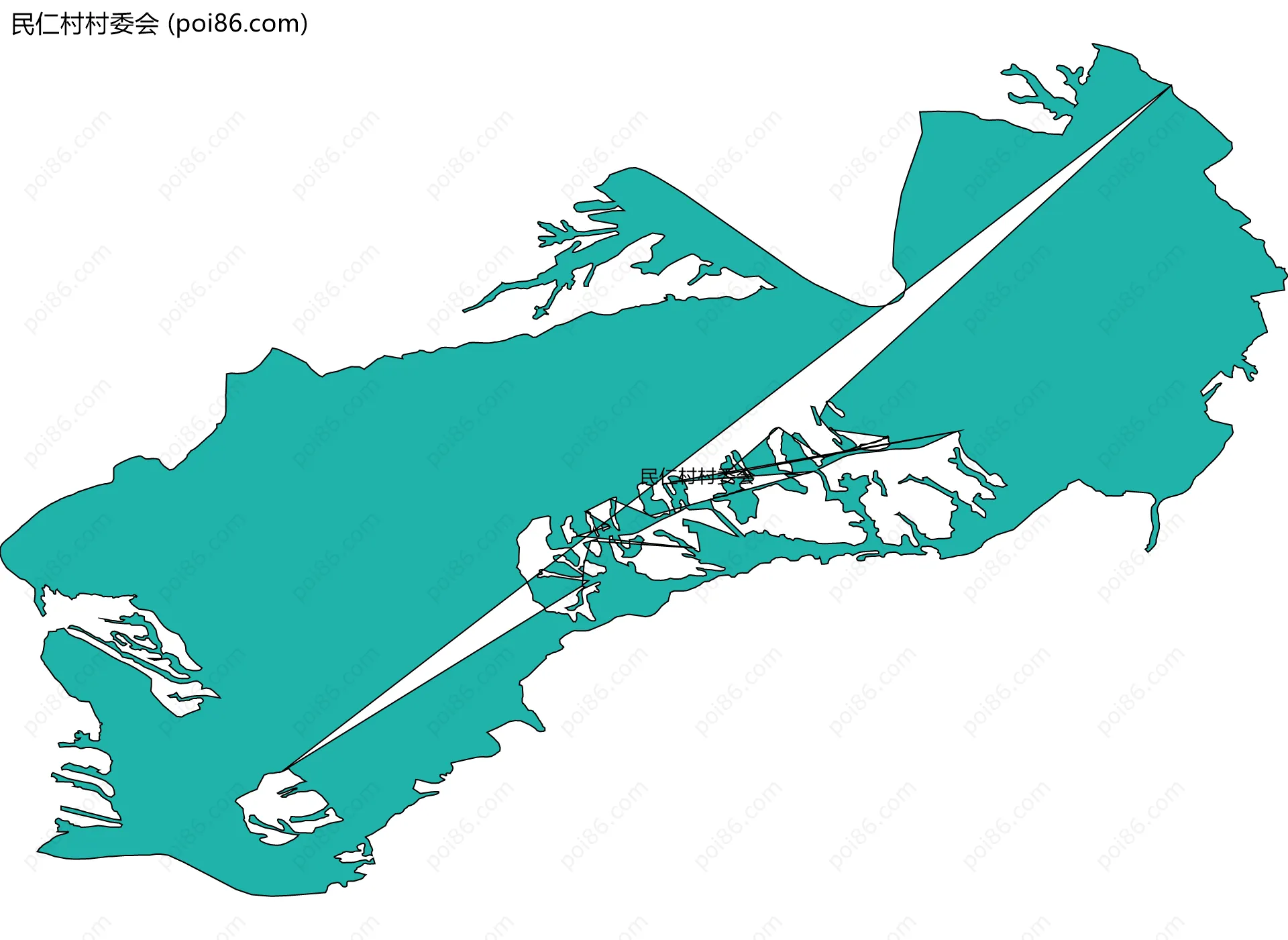 民仁村村委会边界地图