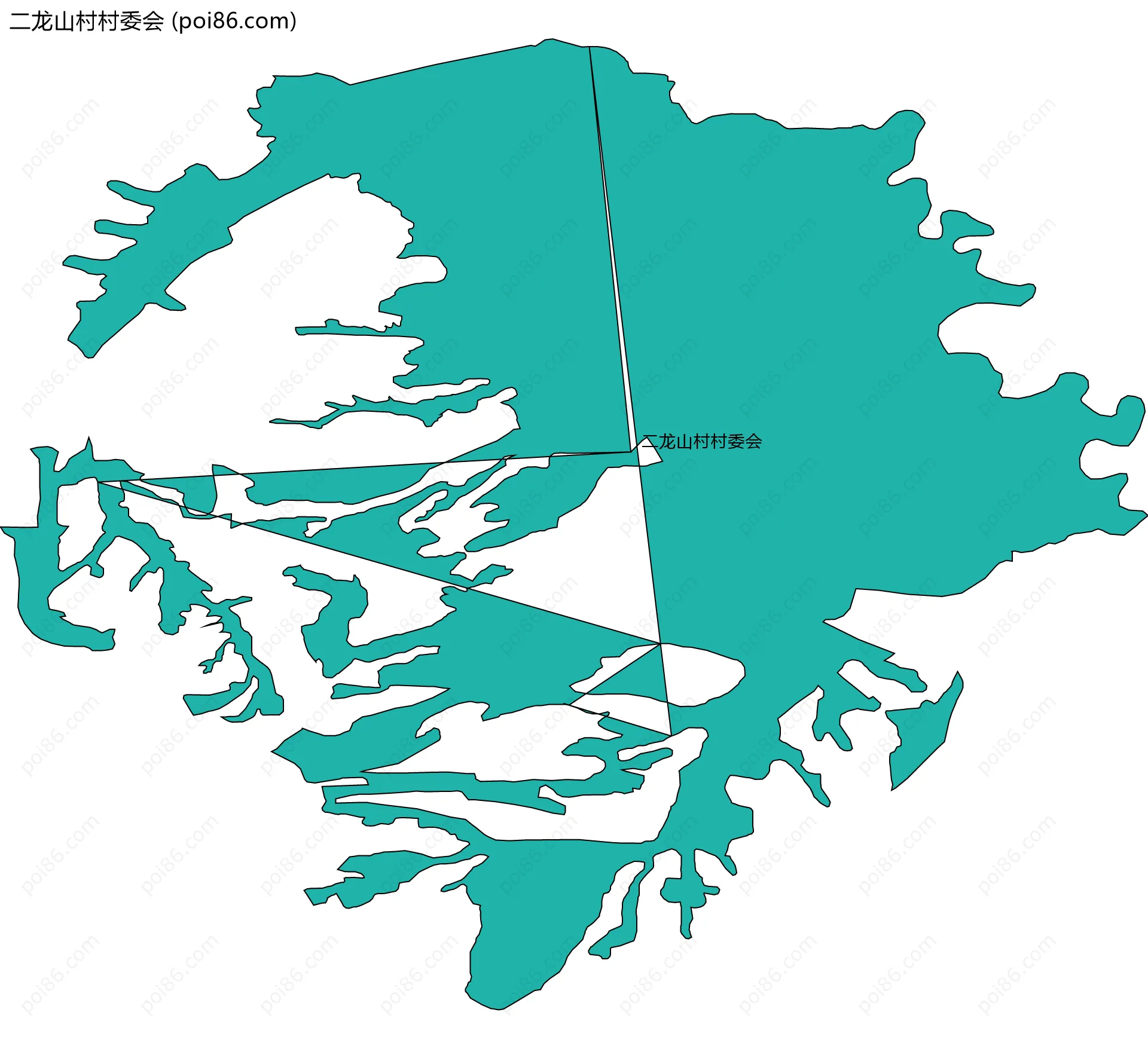 二龙山村村委会边界地图