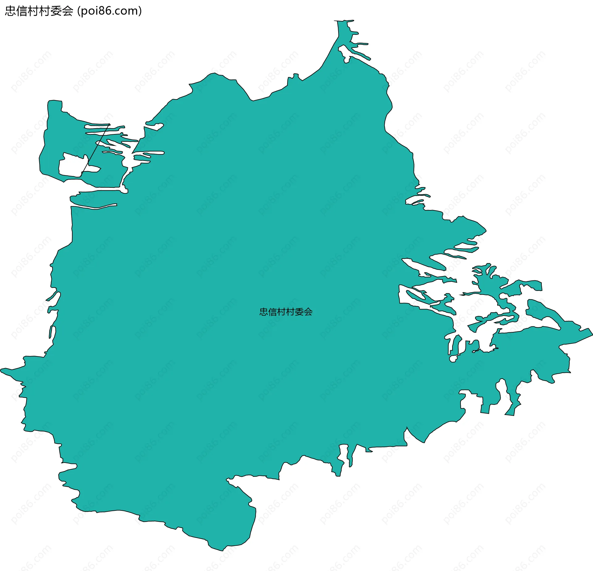 忠信村村委会边界地图