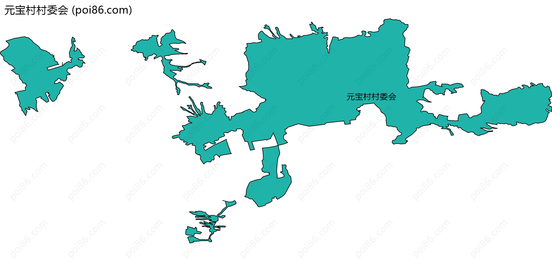 元宝村村委会边界地图