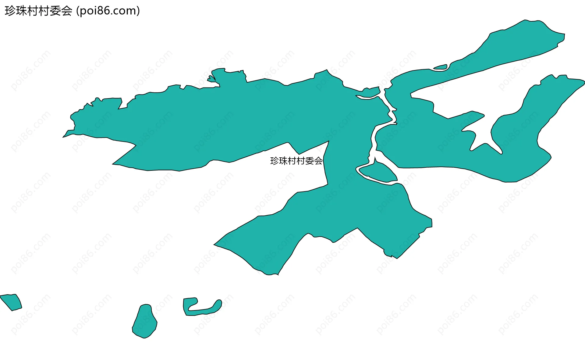 珍珠村村委会边界地图