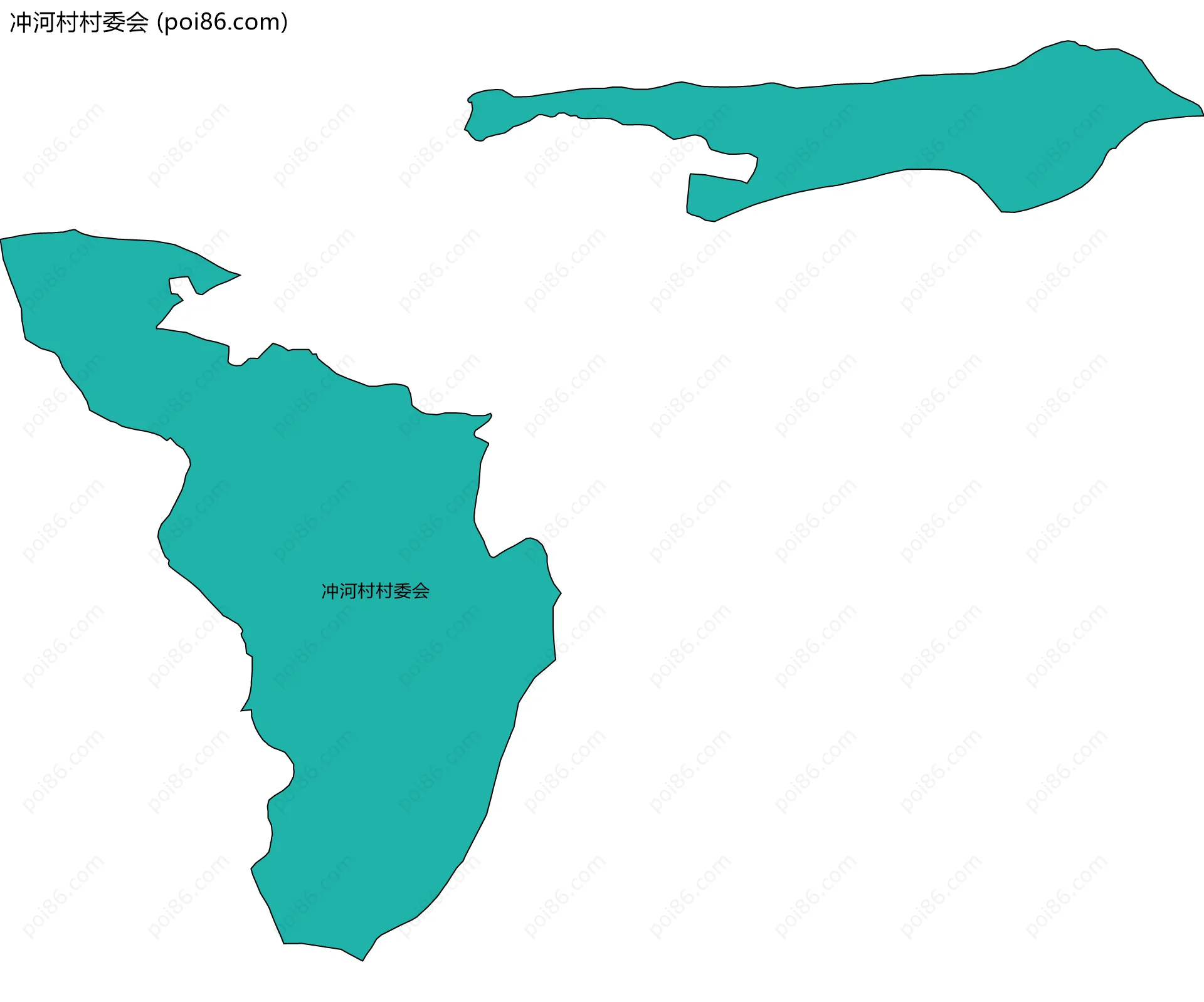 冲河村村委会边界地图