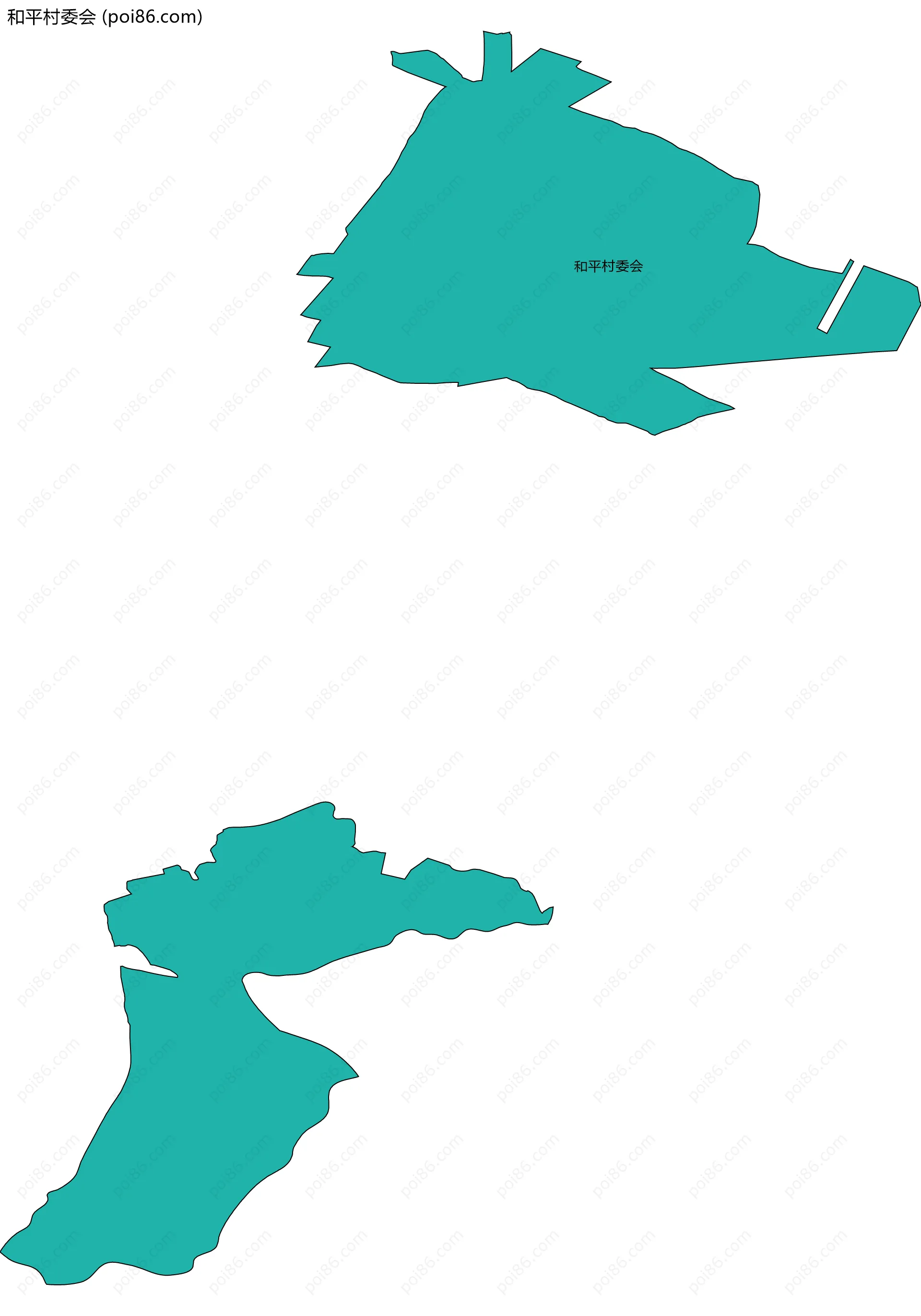 和平村委会边界地图