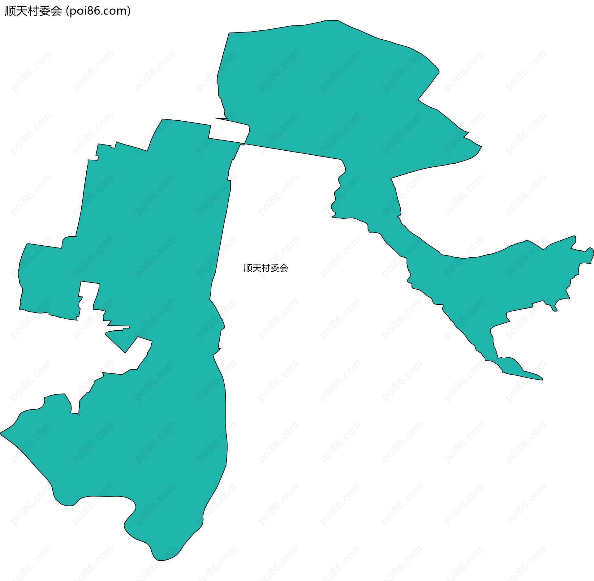 顺天村委会边界地图