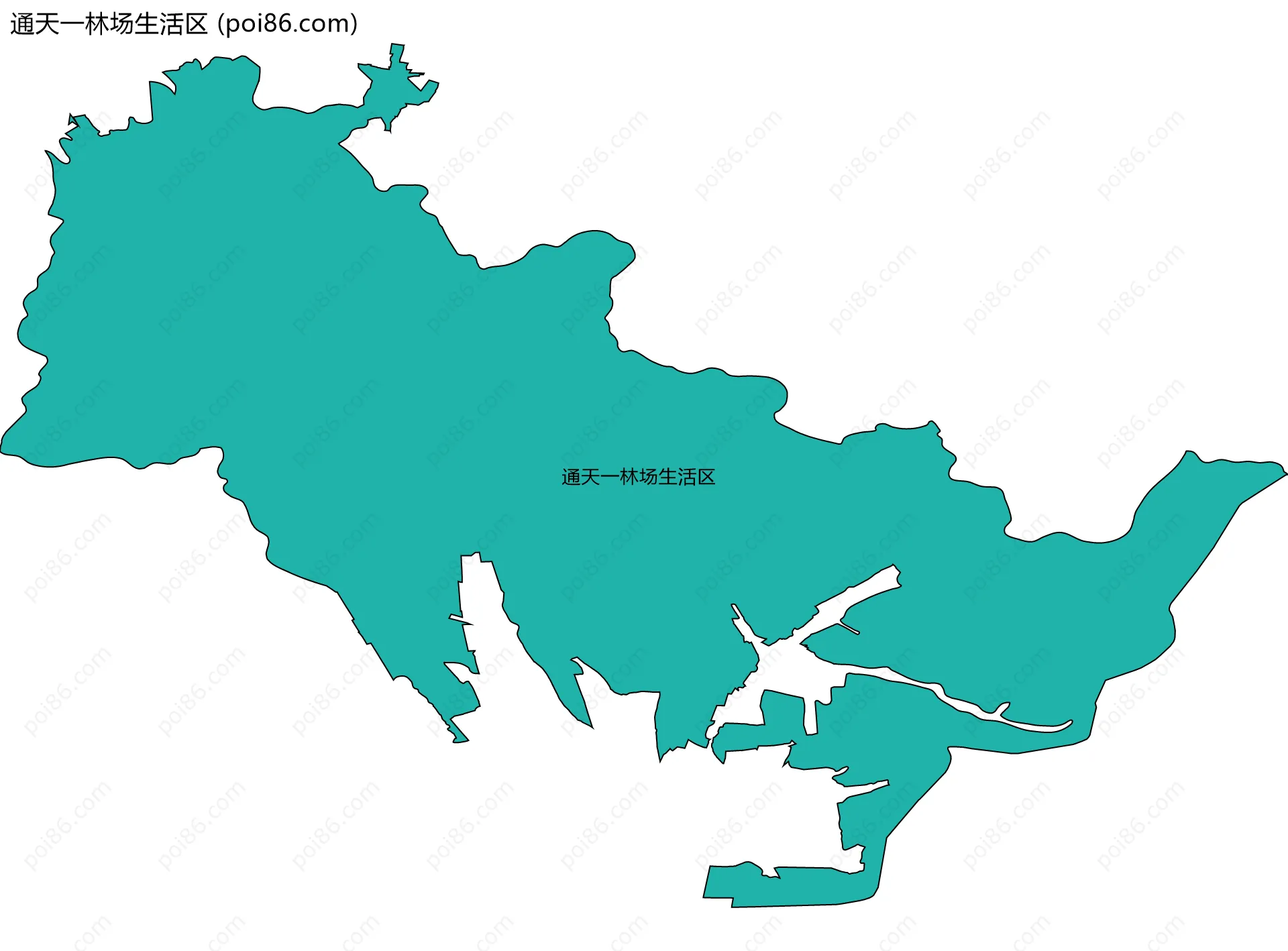 通天一林场生活区边界地图