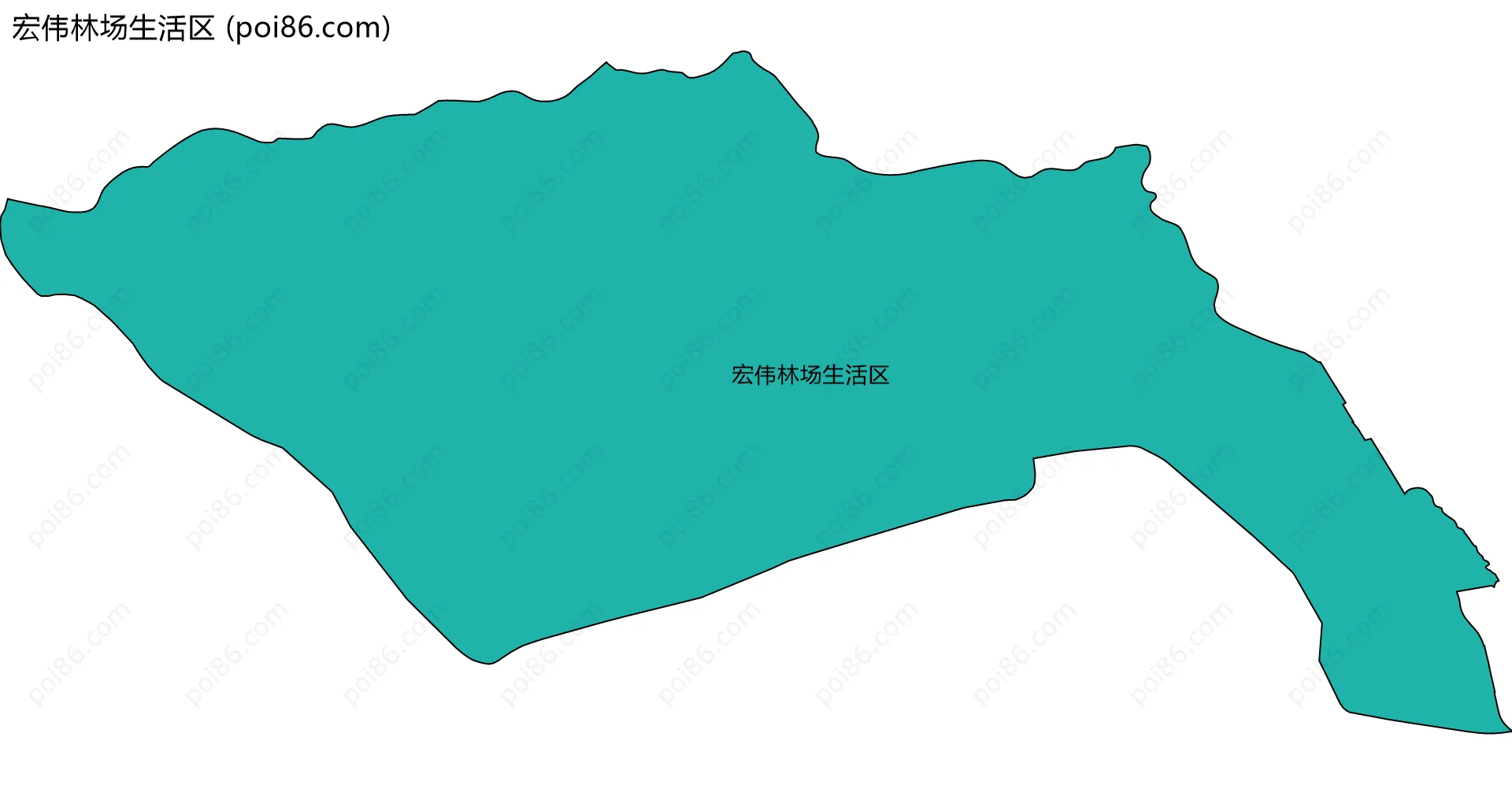 宏伟林场生活区边界地图