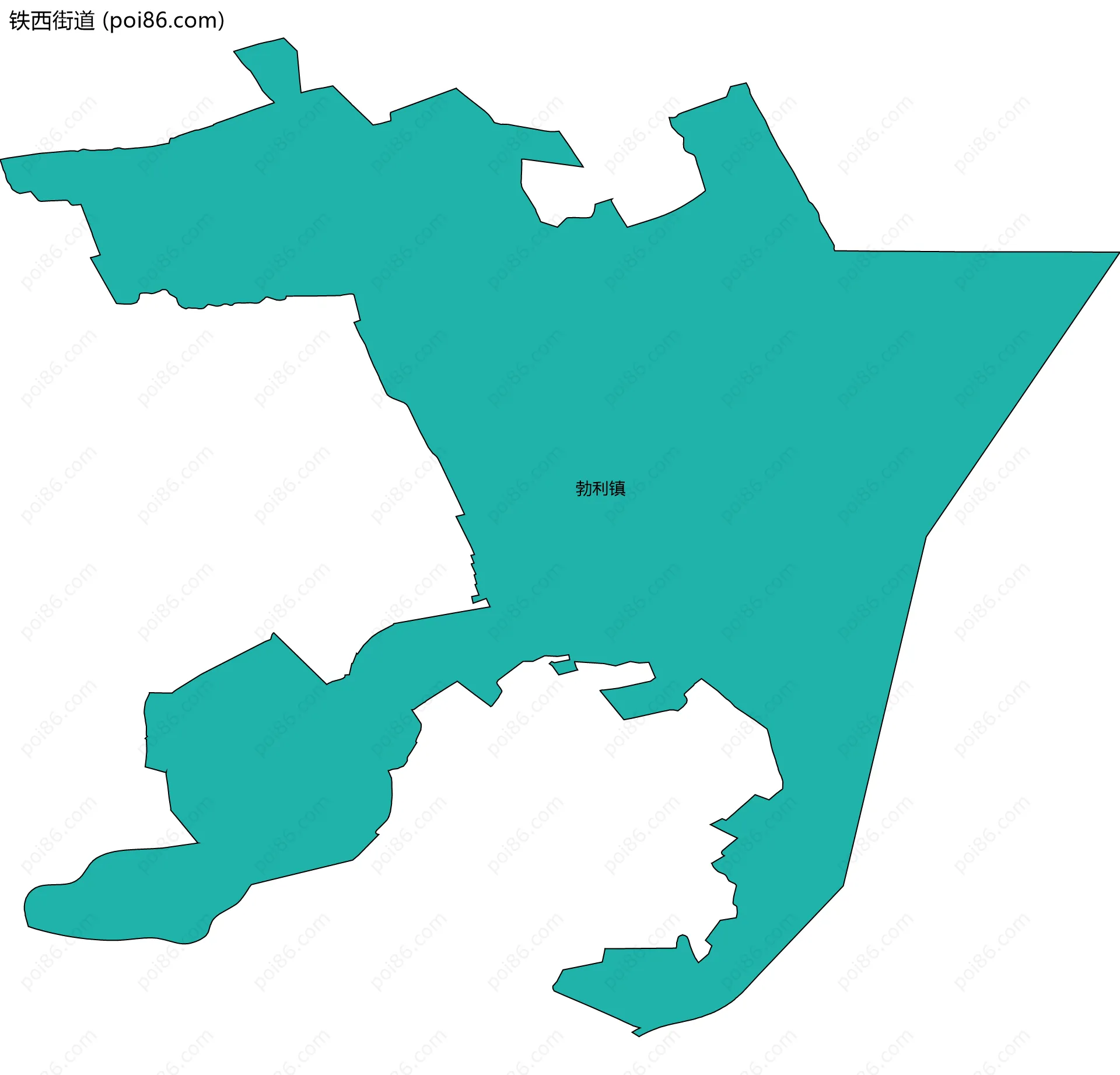 铁西街道边界地图(五级行政区划)