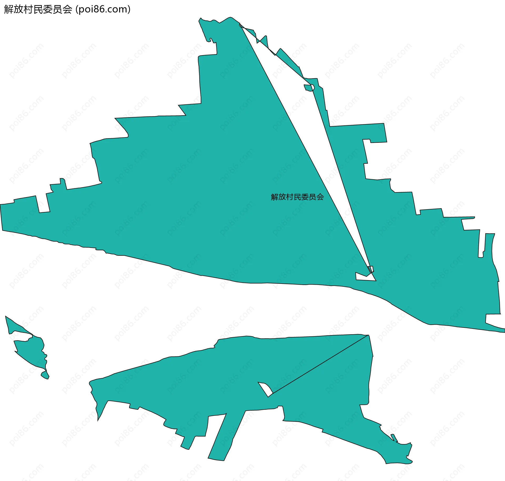 解放村民委员会边界地图