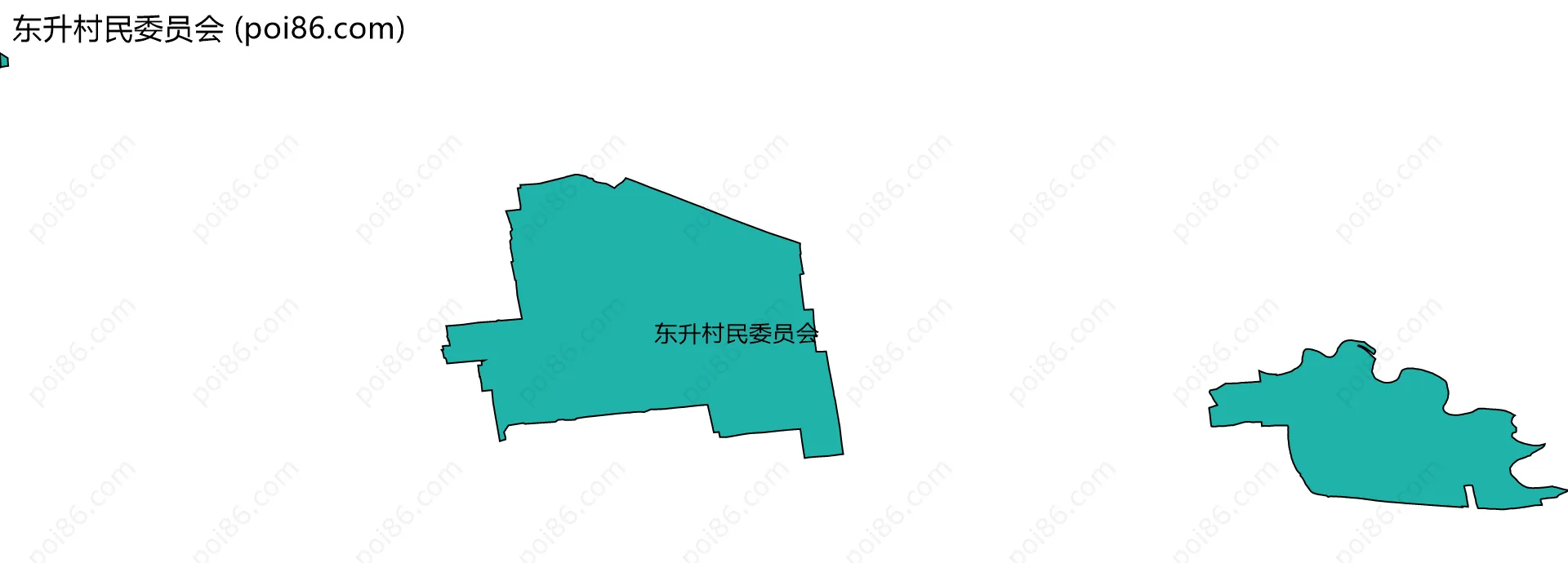 东升村民委员会边界地图