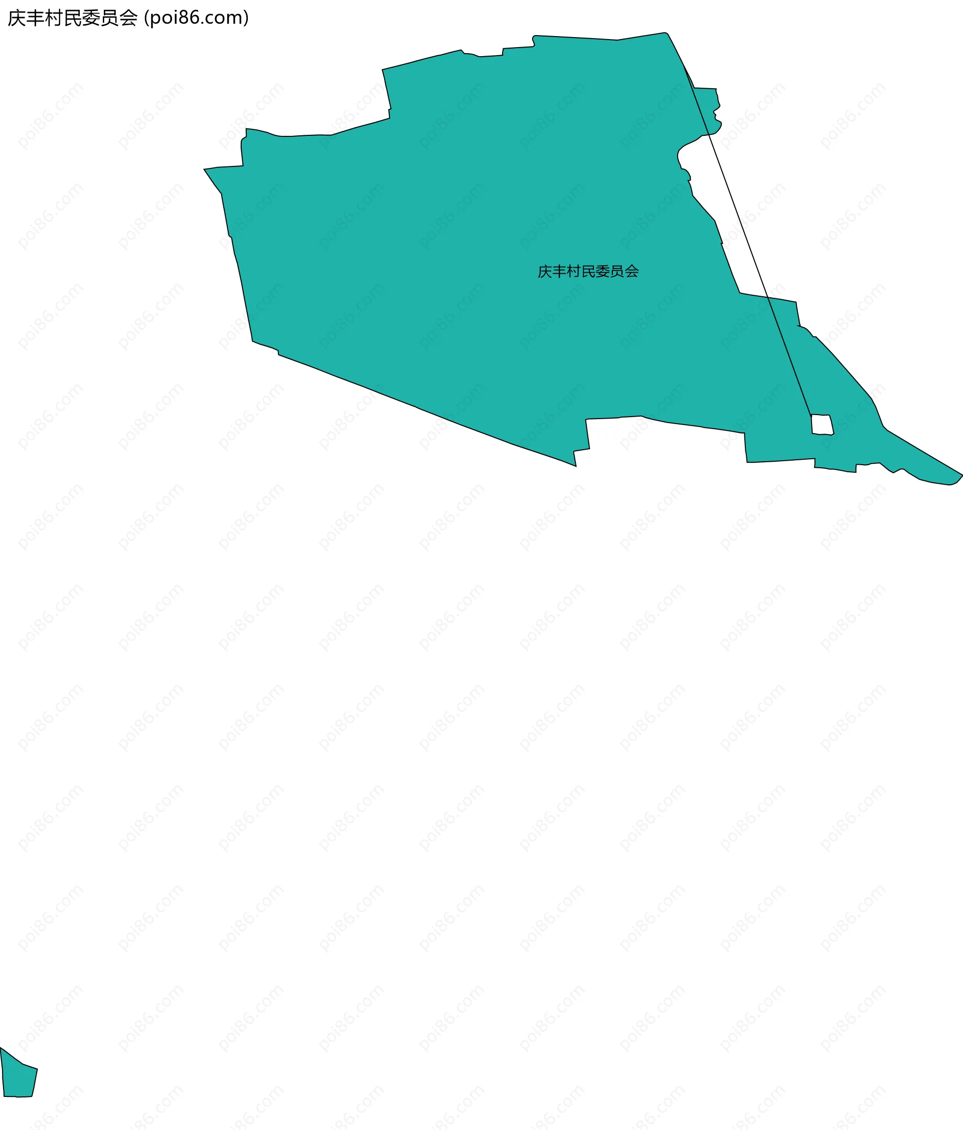 庆丰村民委员会边界地图