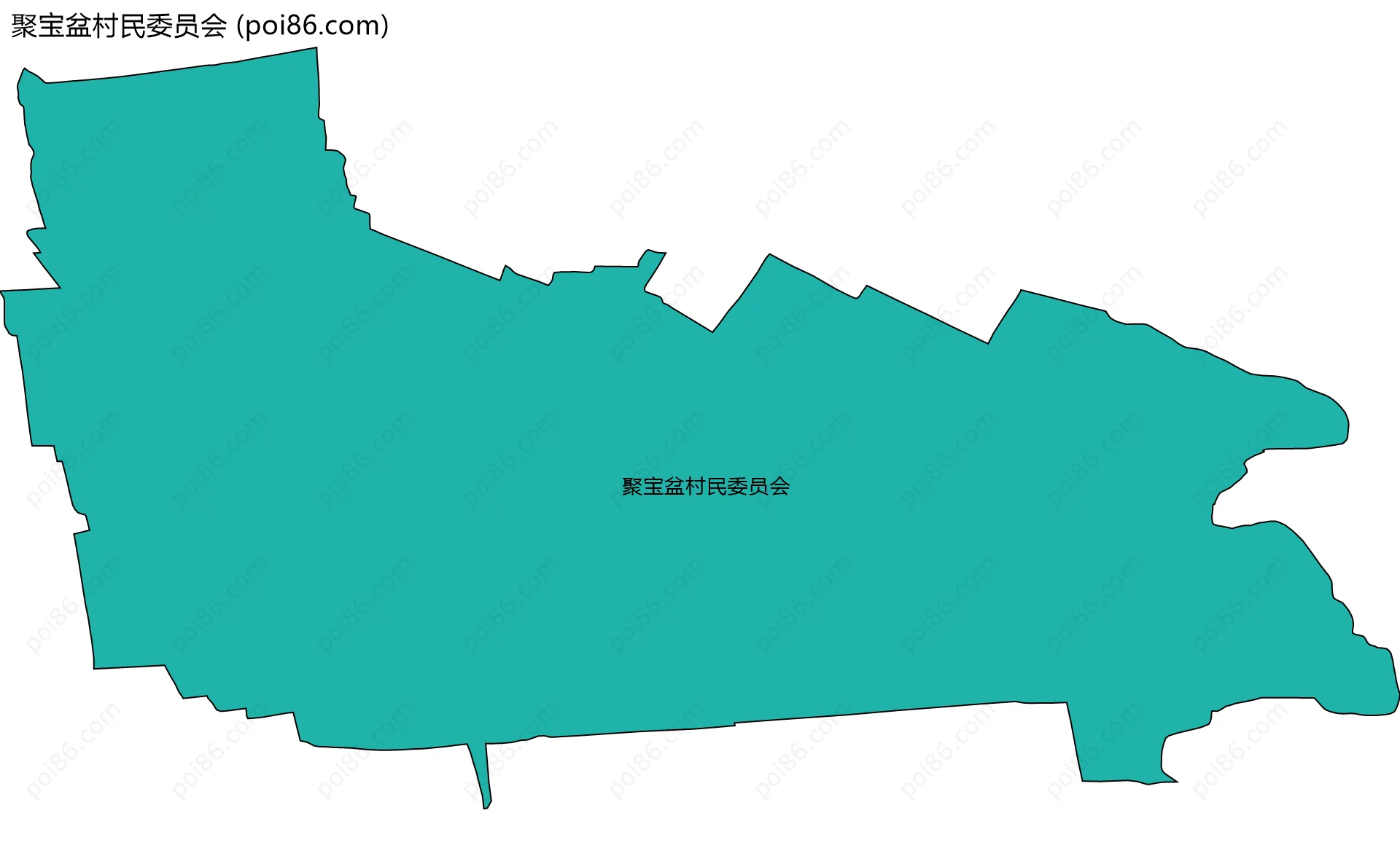 聚宝盆村民委员会边界地图