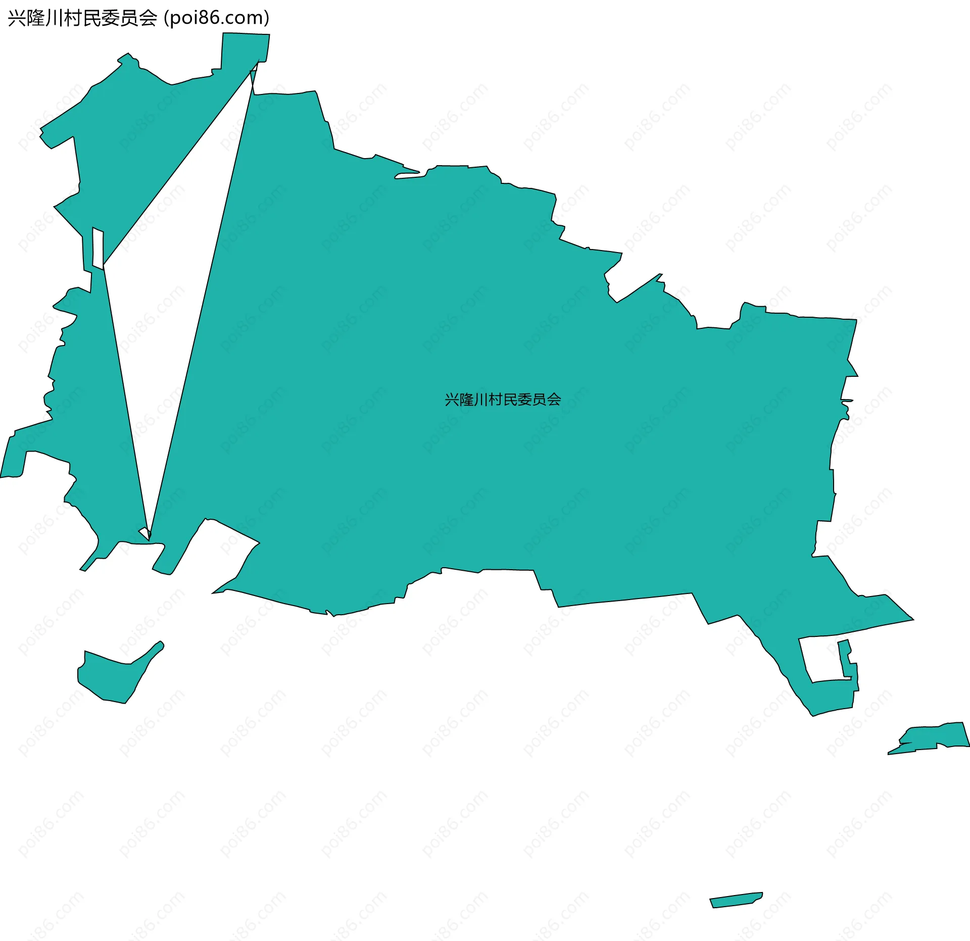 兴隆川村民委员会边界地图
