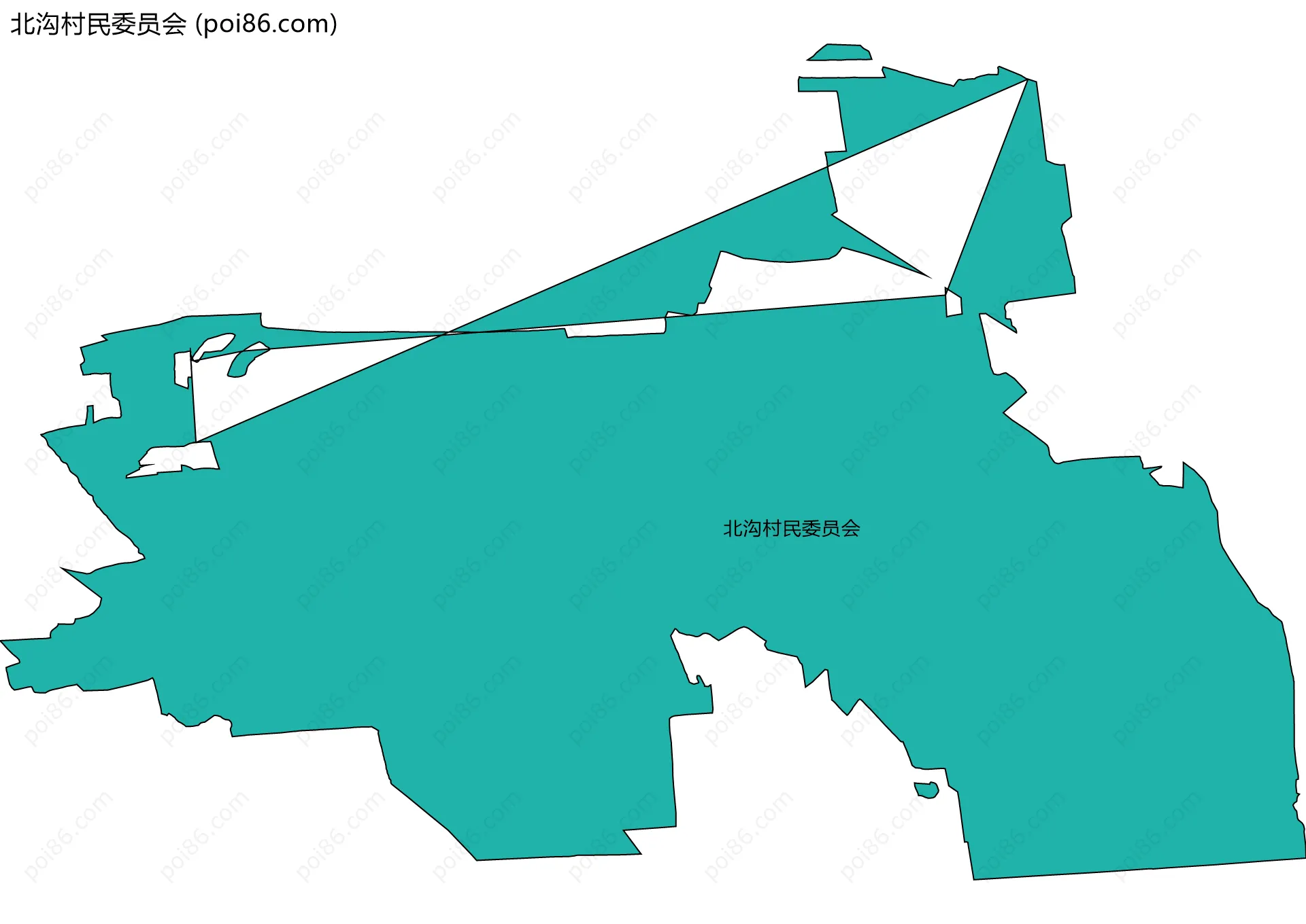 北沟村民委员会边界地图