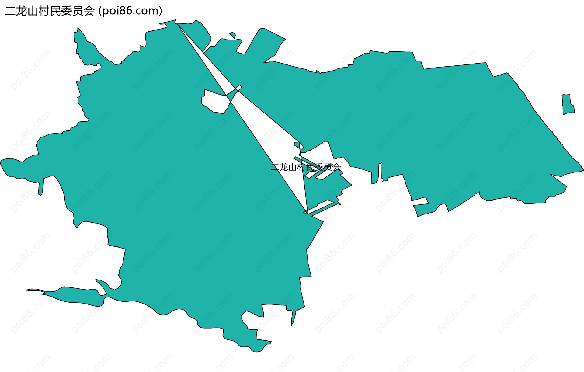 二龙山村民委员会边界地图