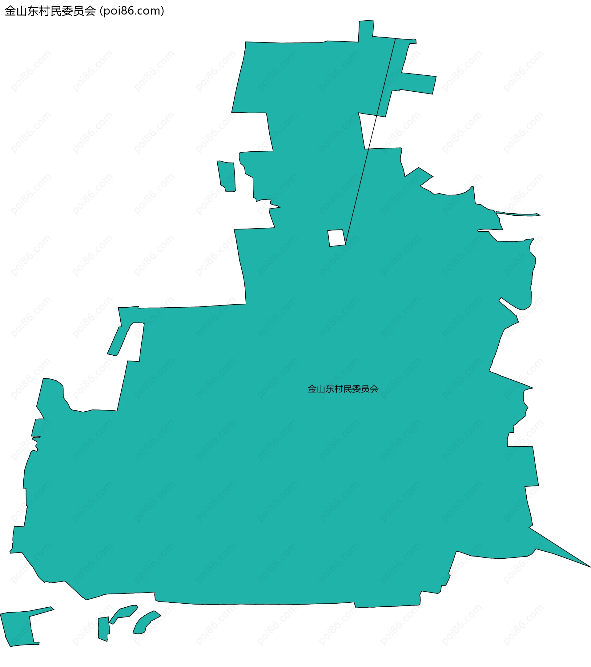 金山东村民委员会边界地图