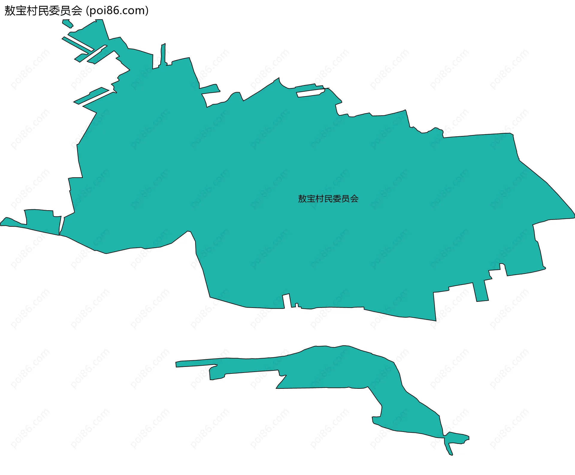 敖宝村民委员会边界地图
