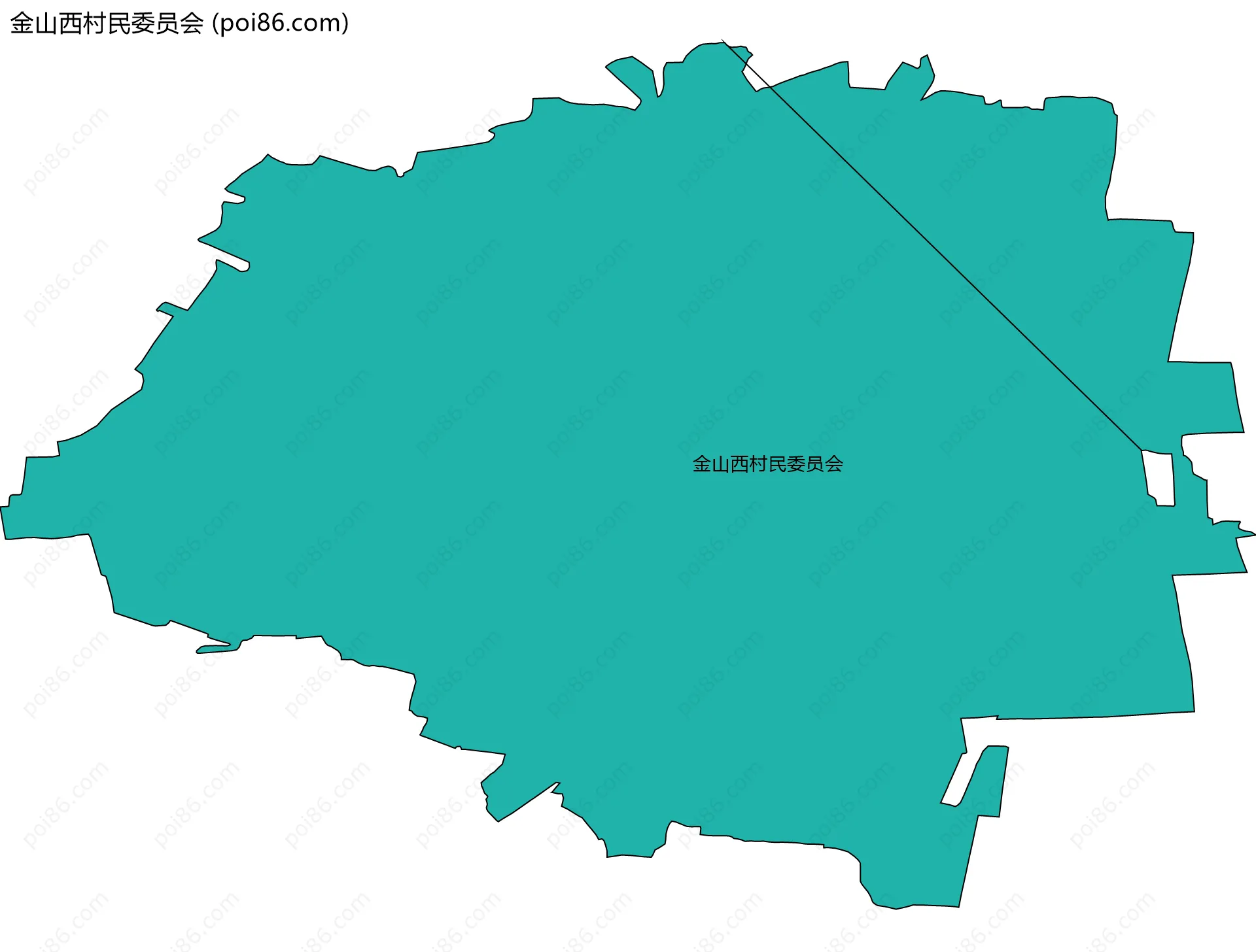 金山西村民委员会边界地图
