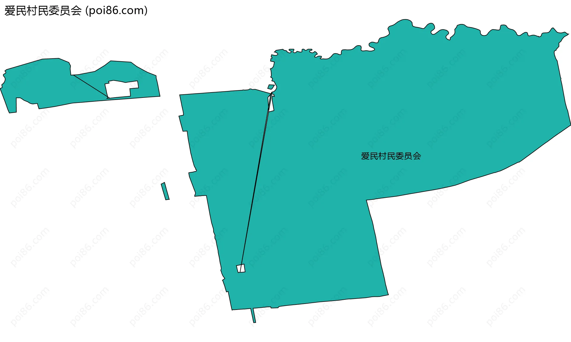 爱民村民委员会边界地图