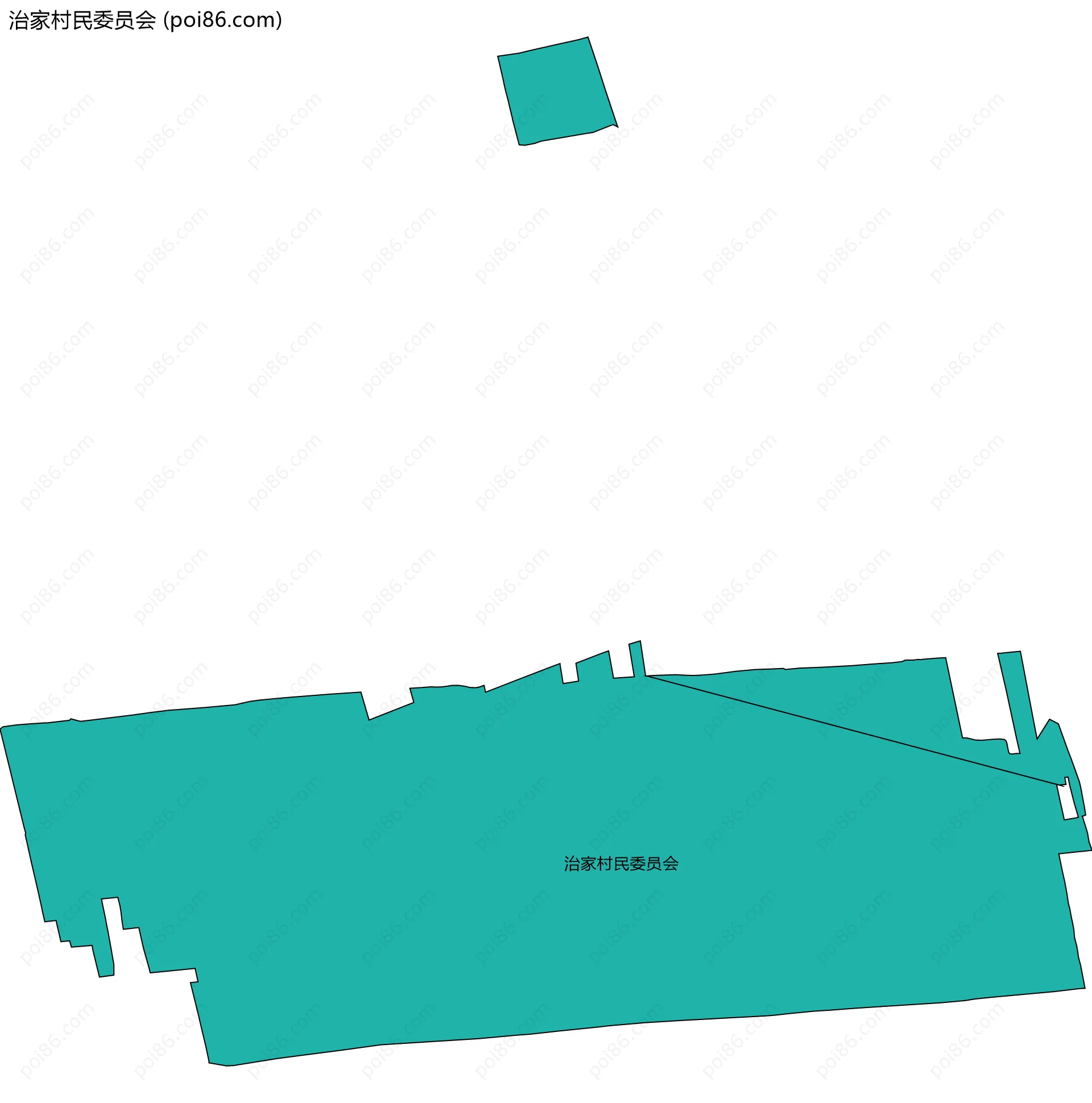 治家村民委员会边界地图