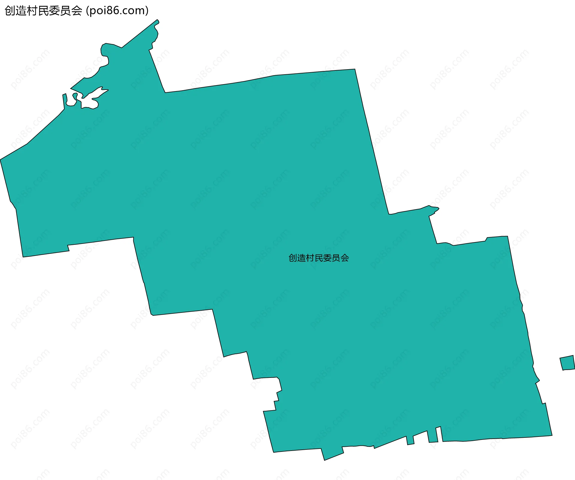 创造村民委员会边界地图