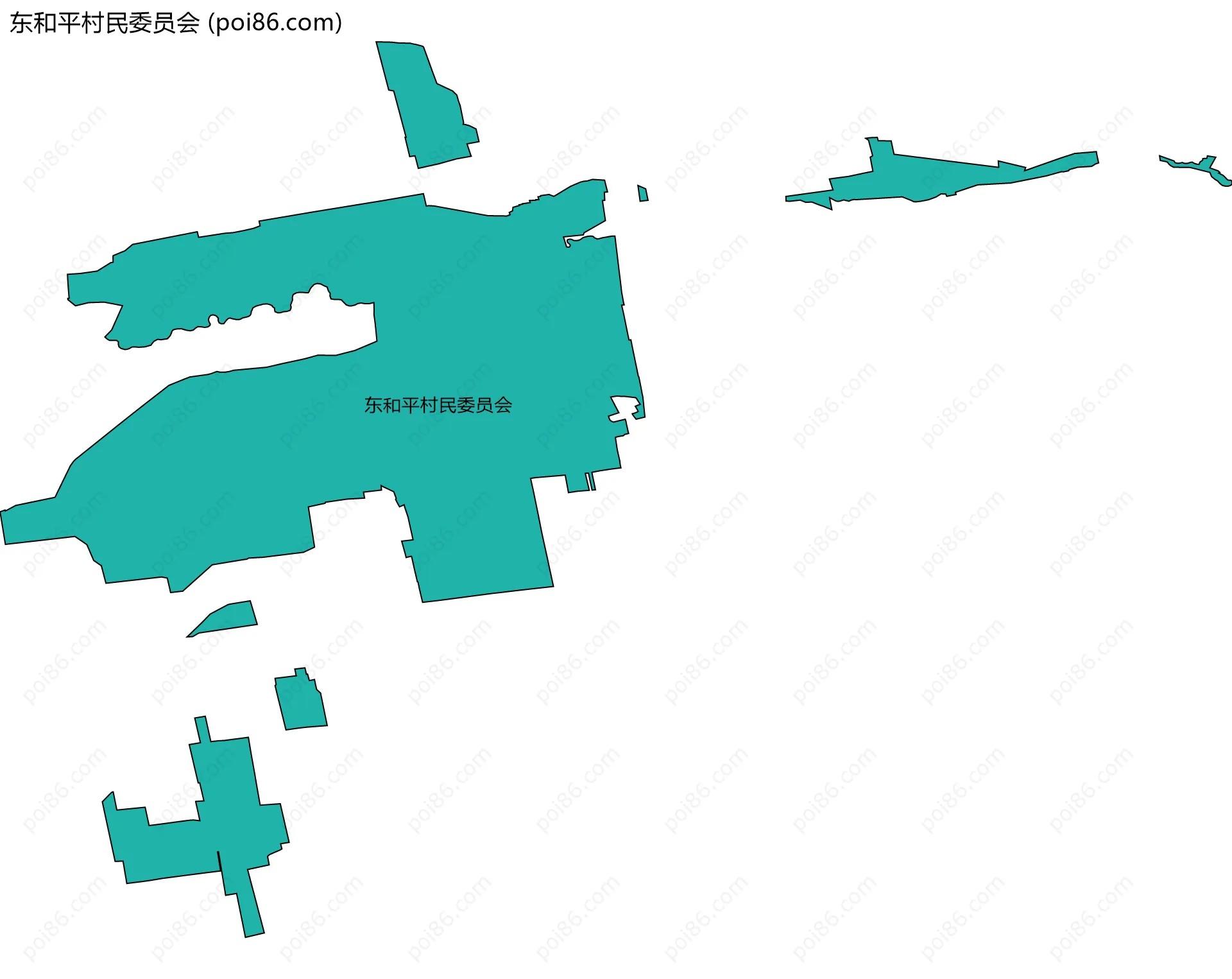 东和平村民委员会边界地图