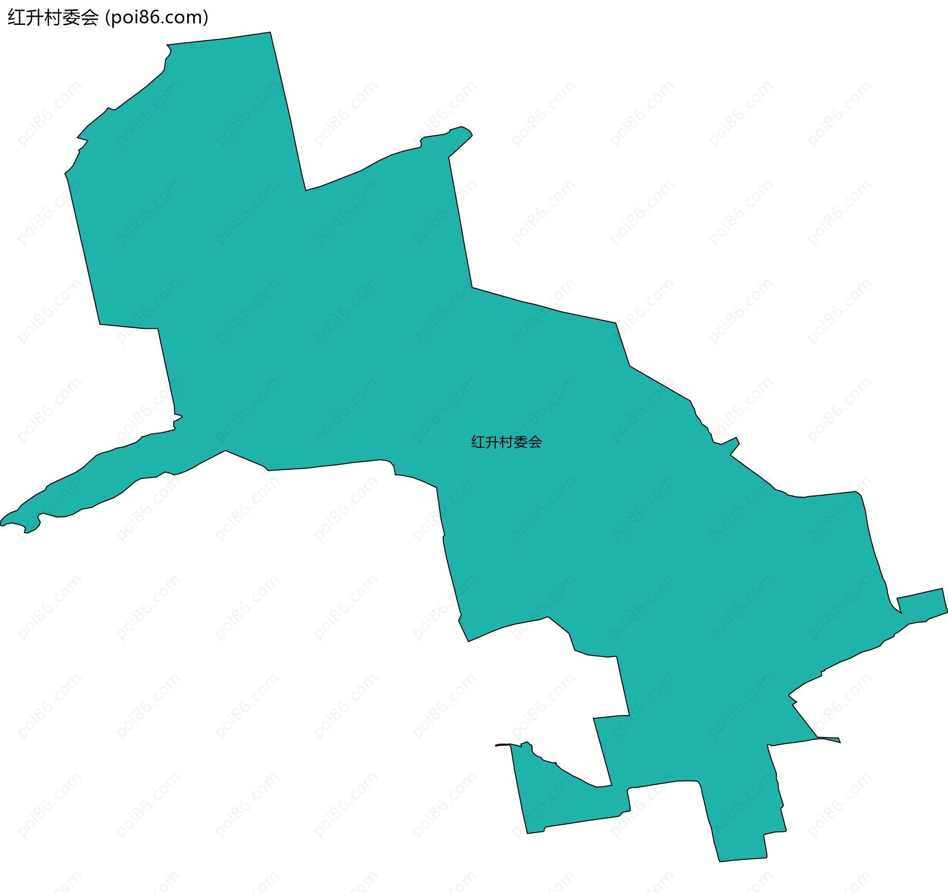 红升村委会边界地图