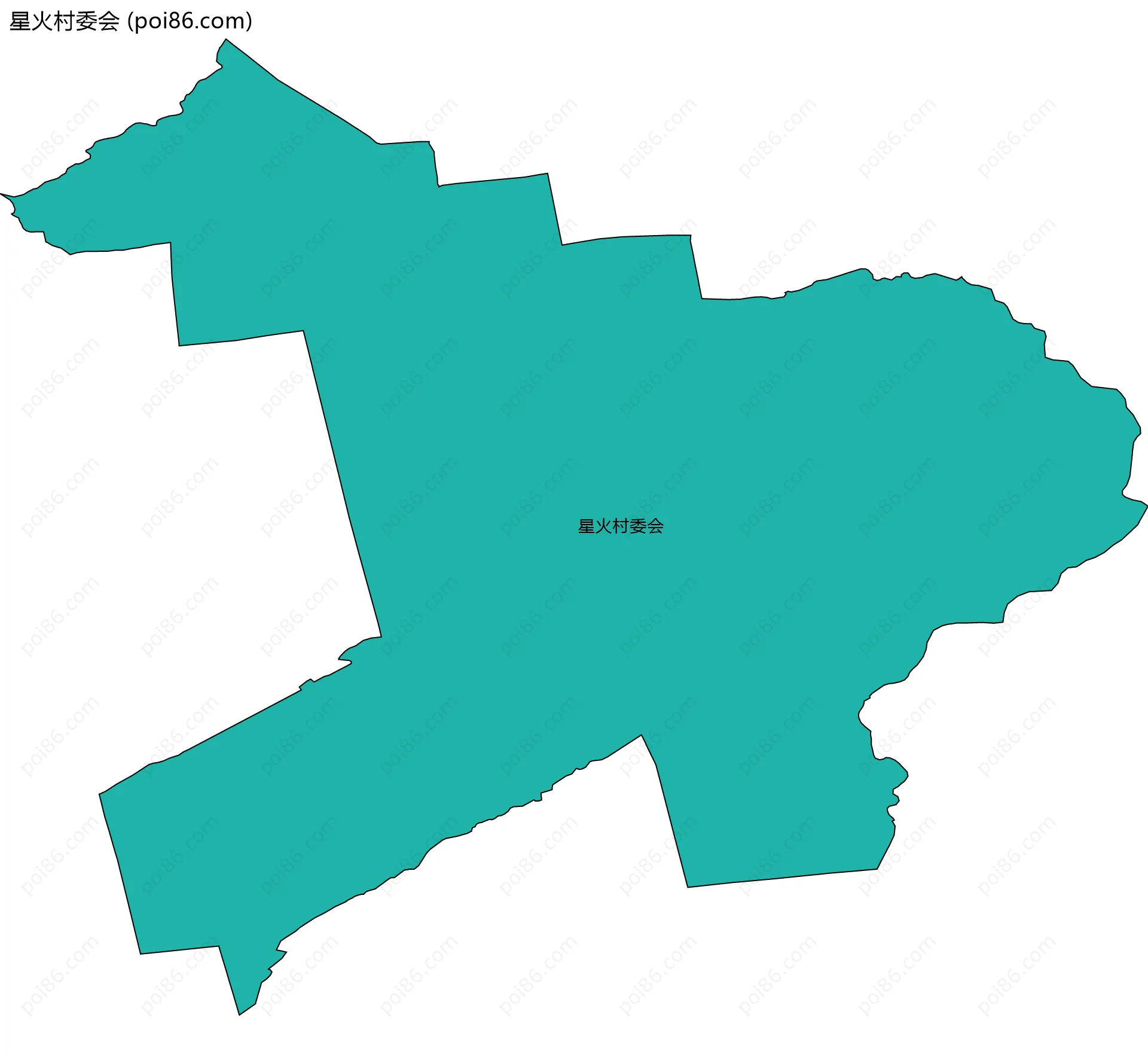 星火村委会边界地图