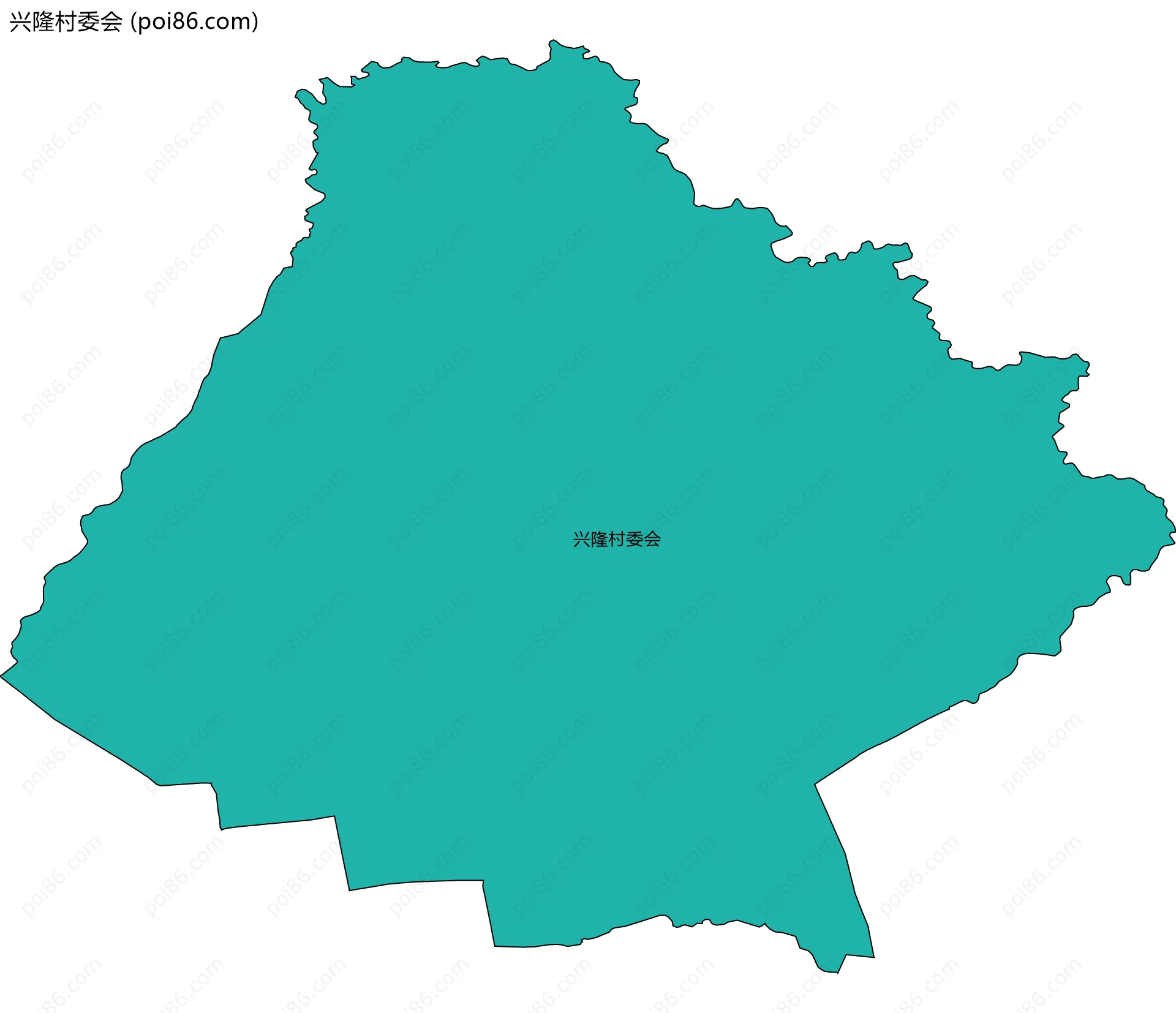 兴隆村委会边界地图