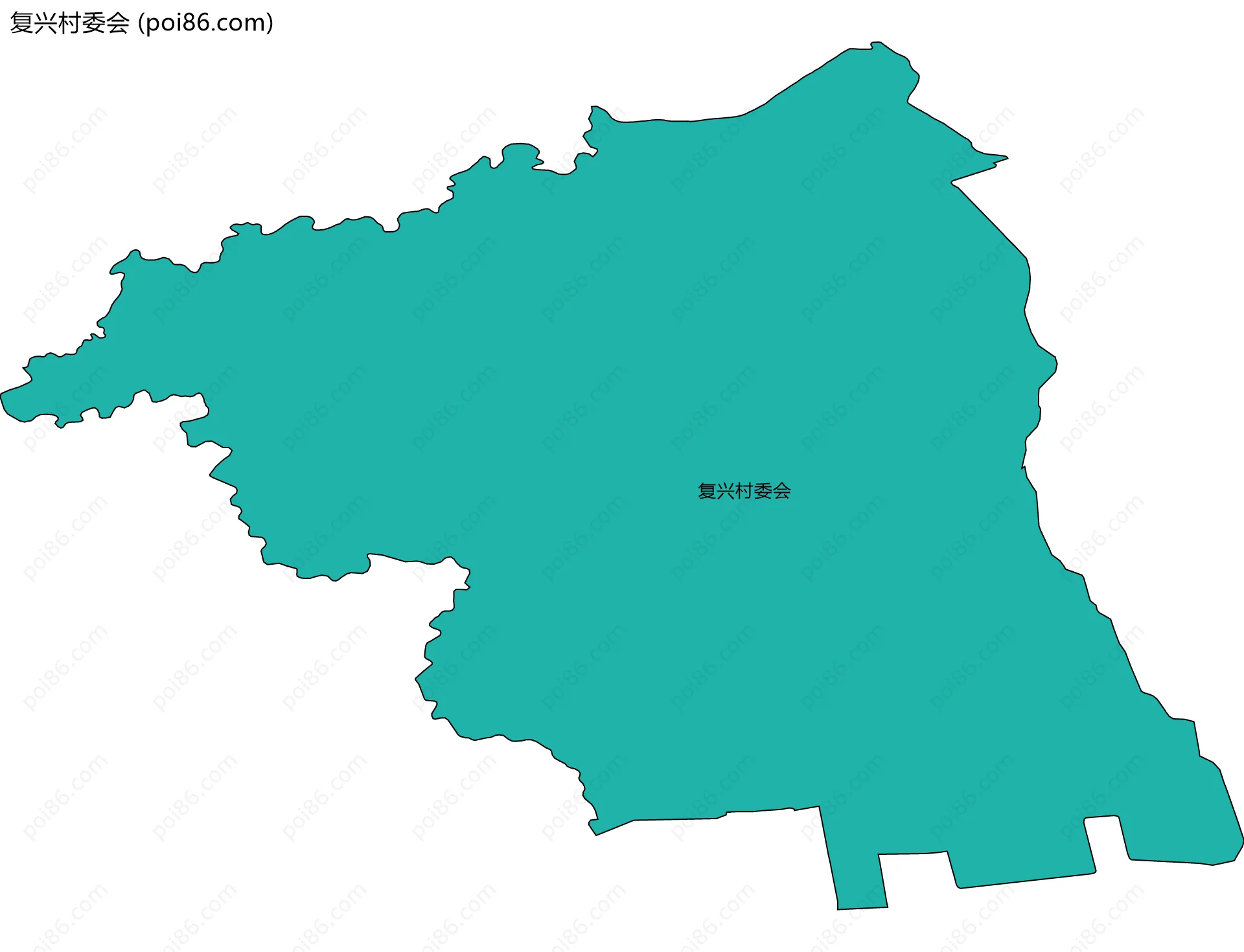 复兴村委会边界地图