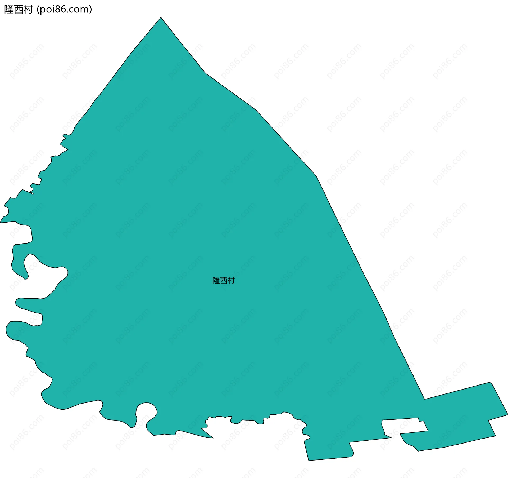 隆西村边界地图