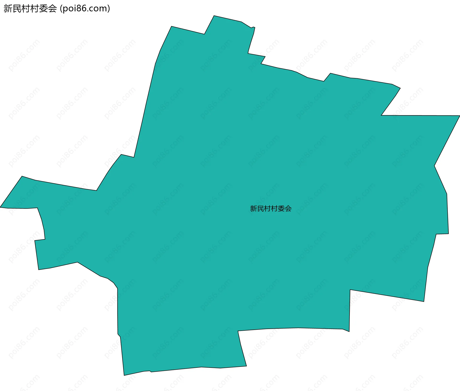 新民村村委会边界地图