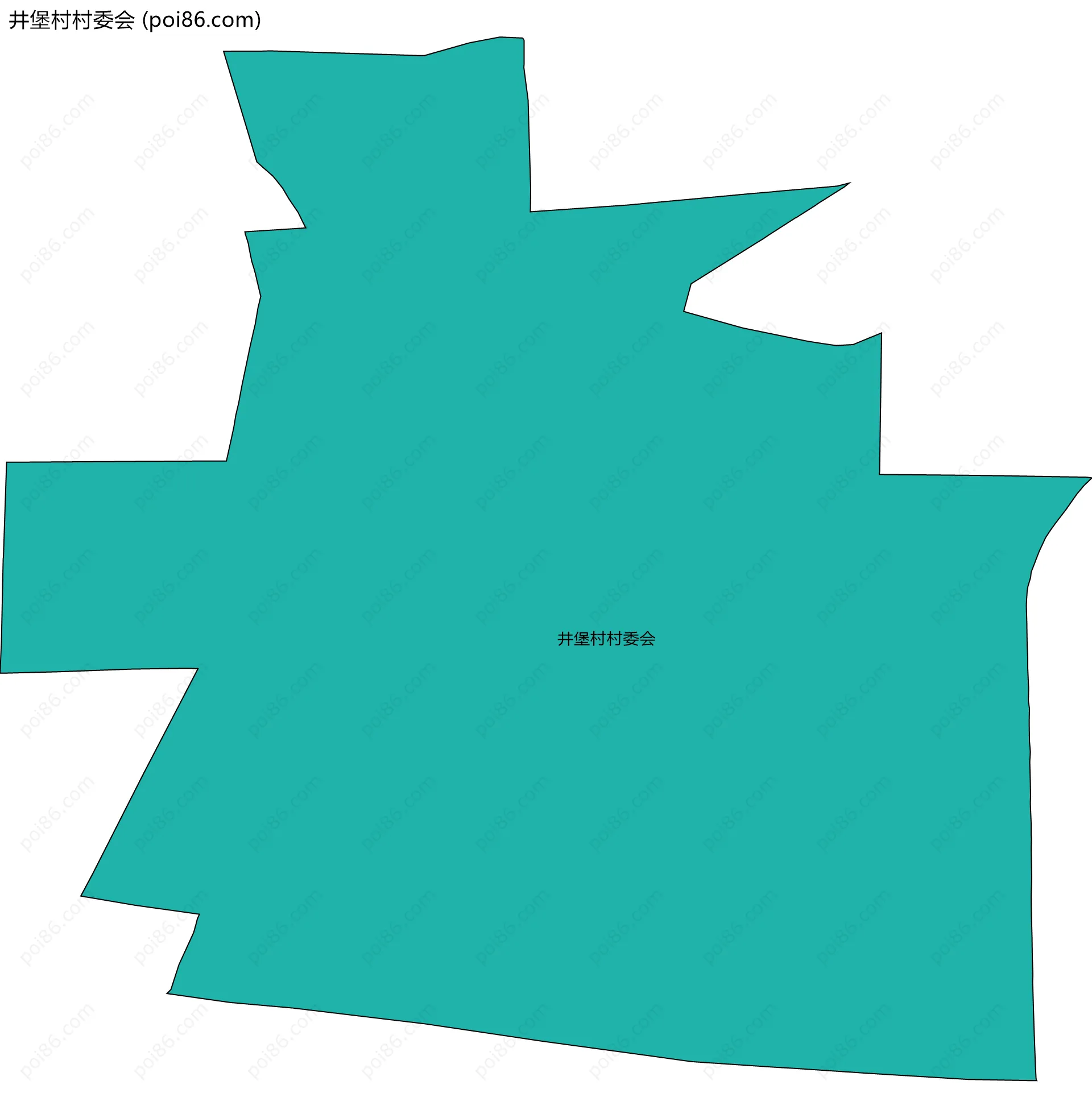 井堡村村委会边界地图