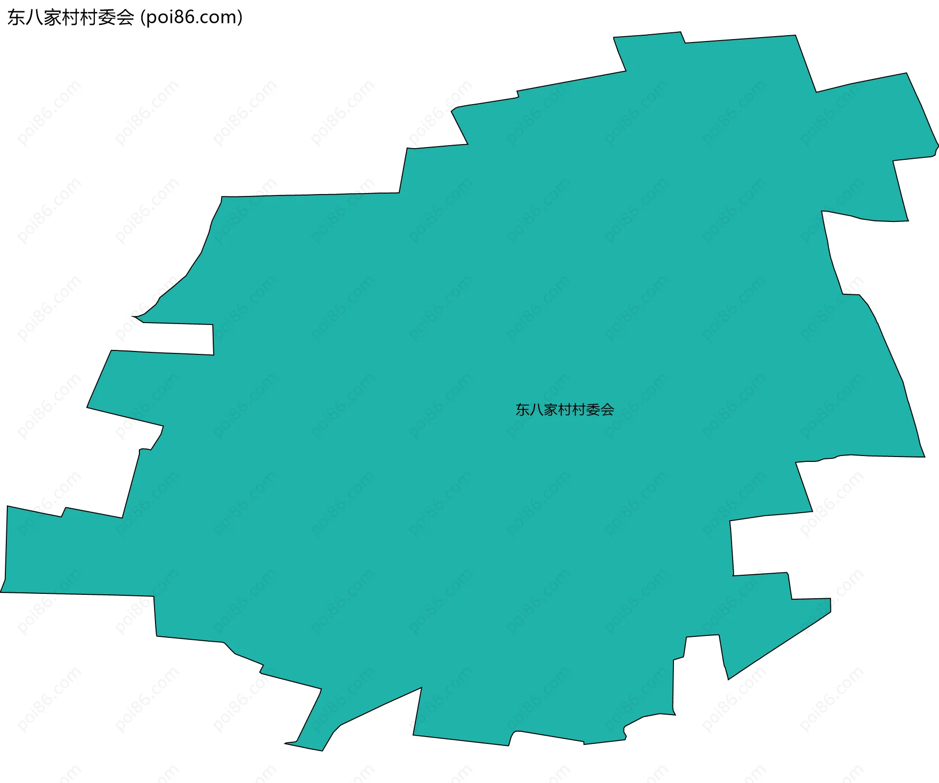 东八家村村委会边界地图