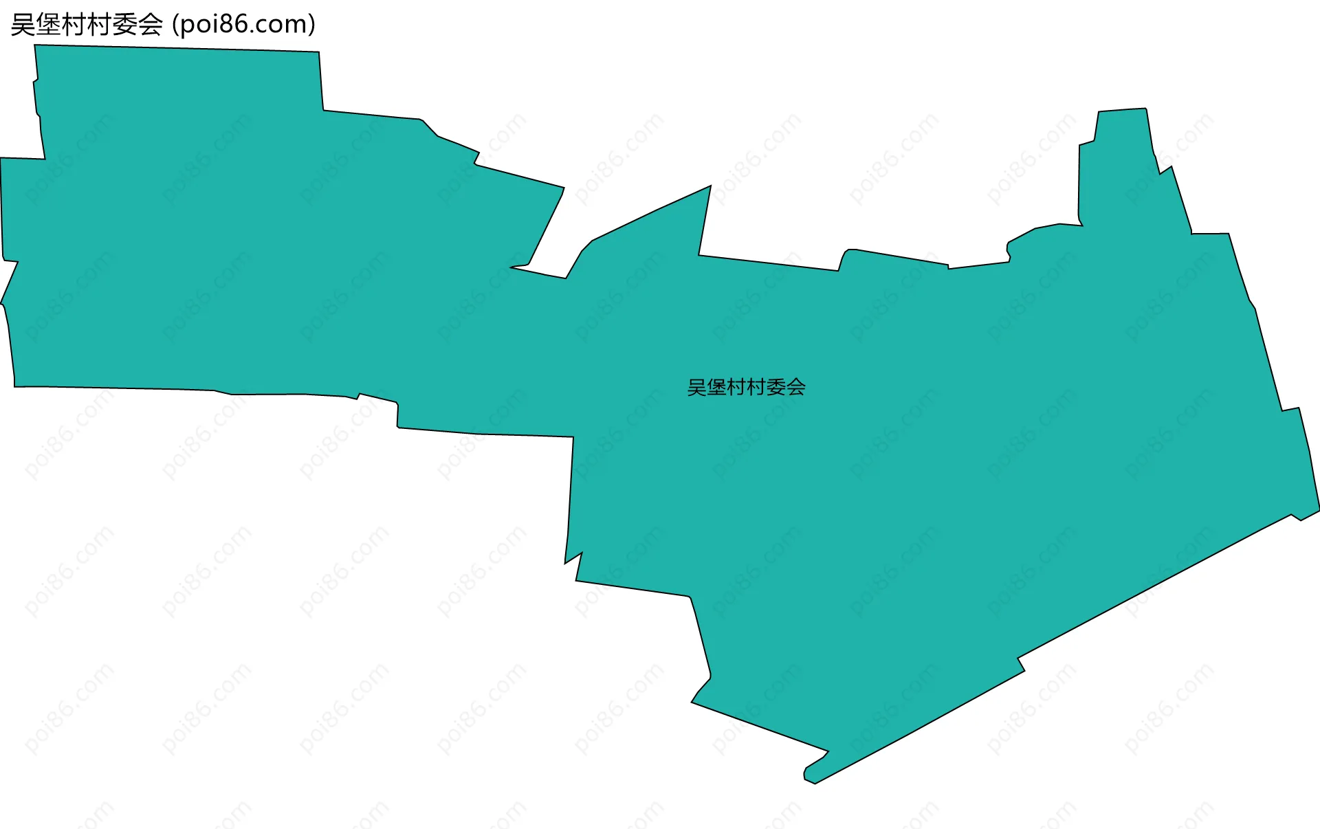 吴堡村村委会边界地图