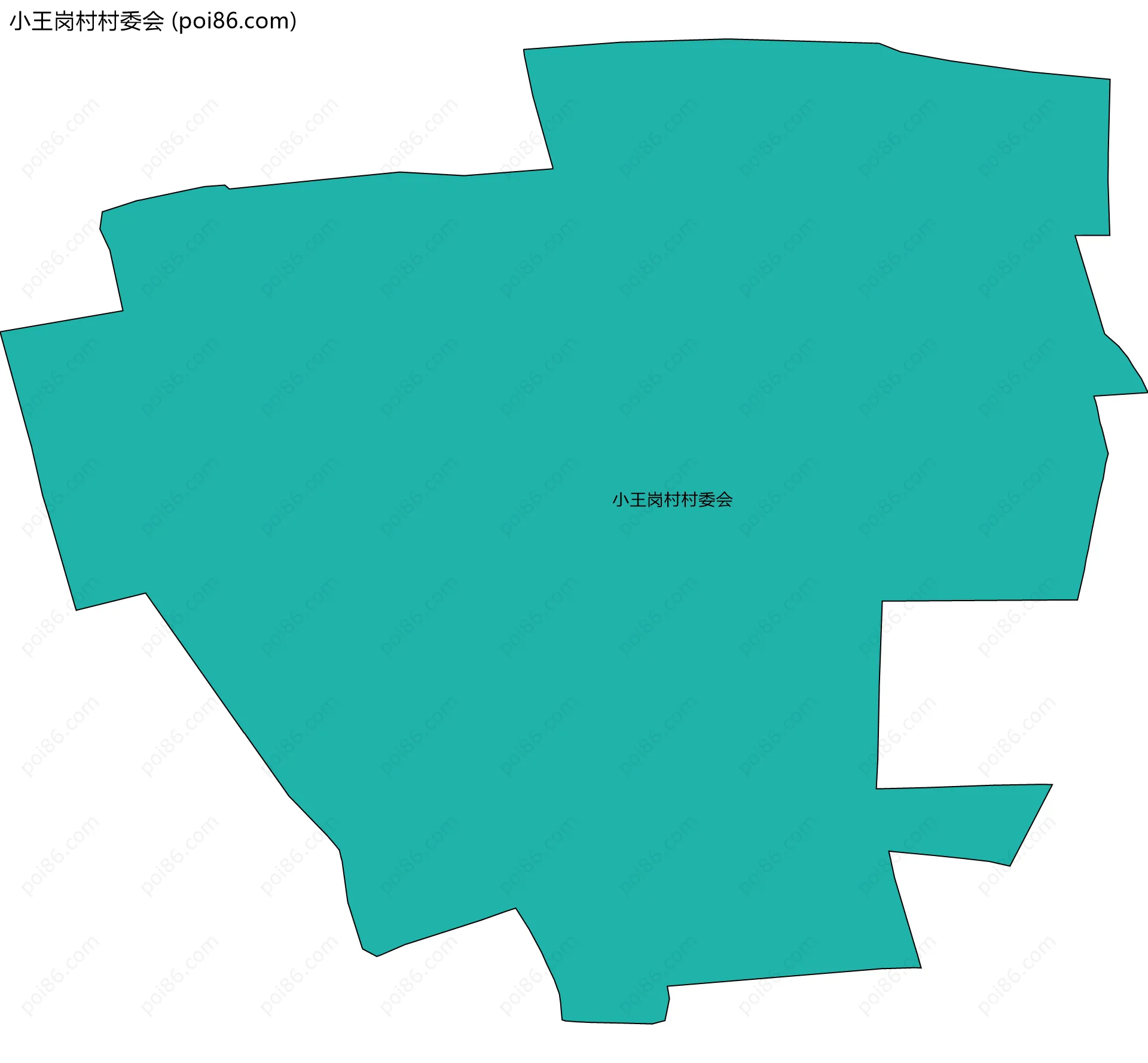 小王岗村村委会边界地图