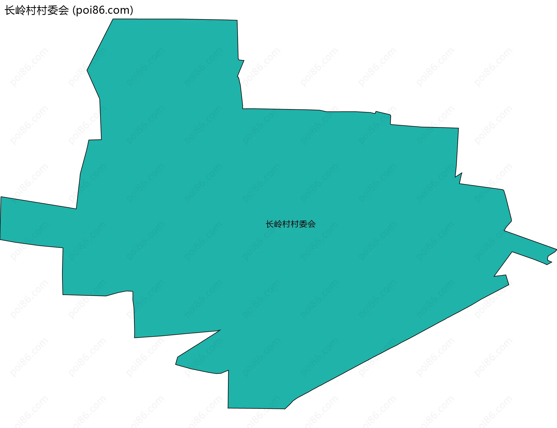 长岭村村委会边界地图