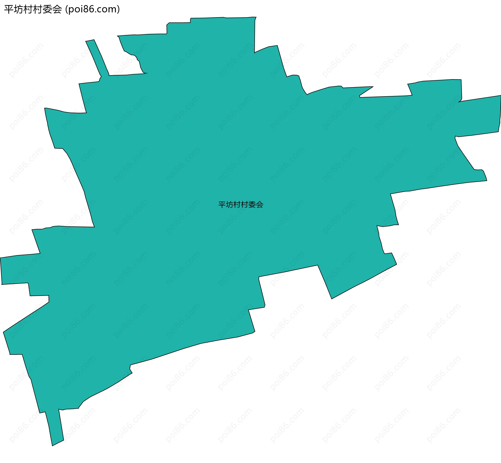 平坊村村委会边界地图