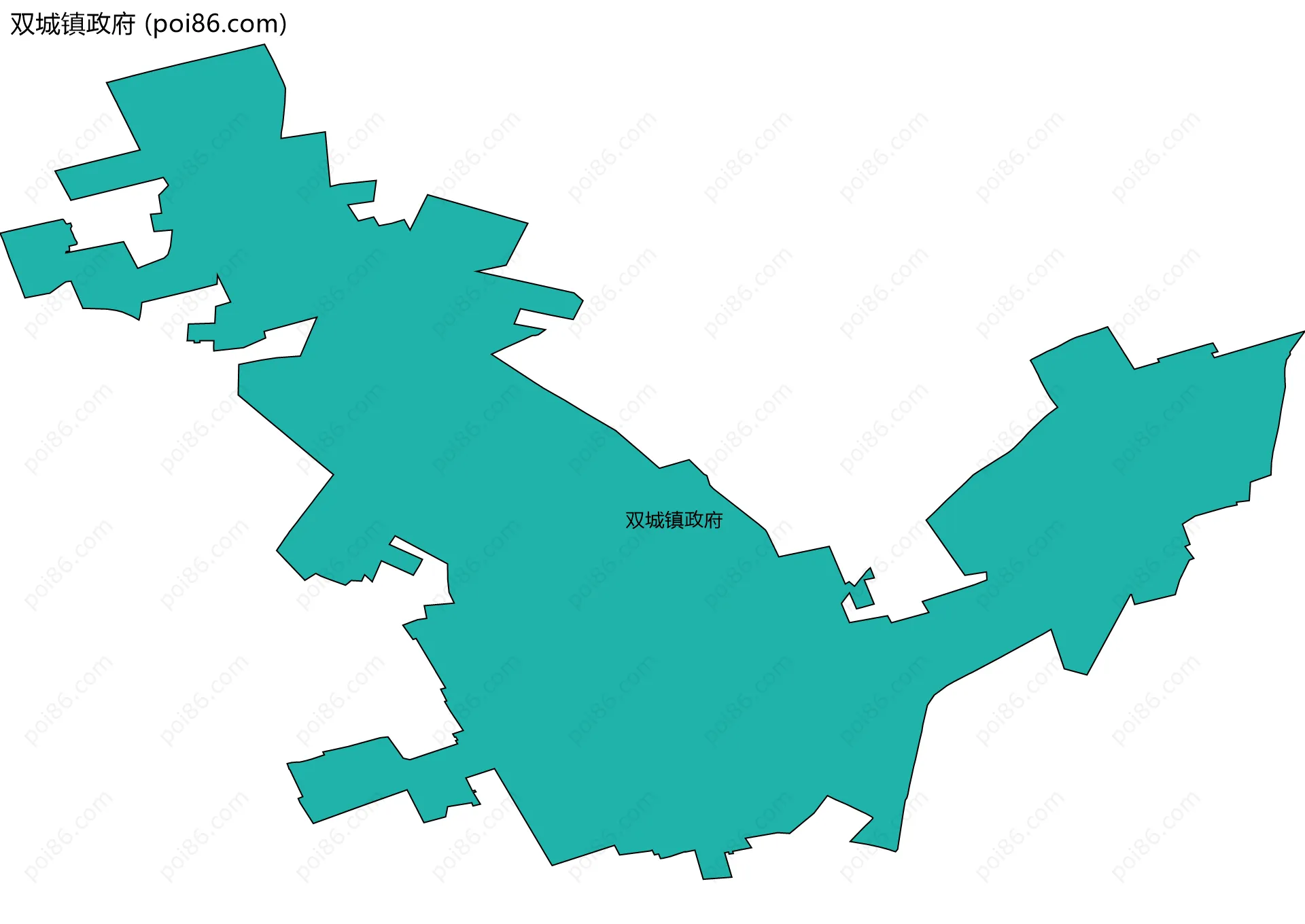 双城镇政府边界地图