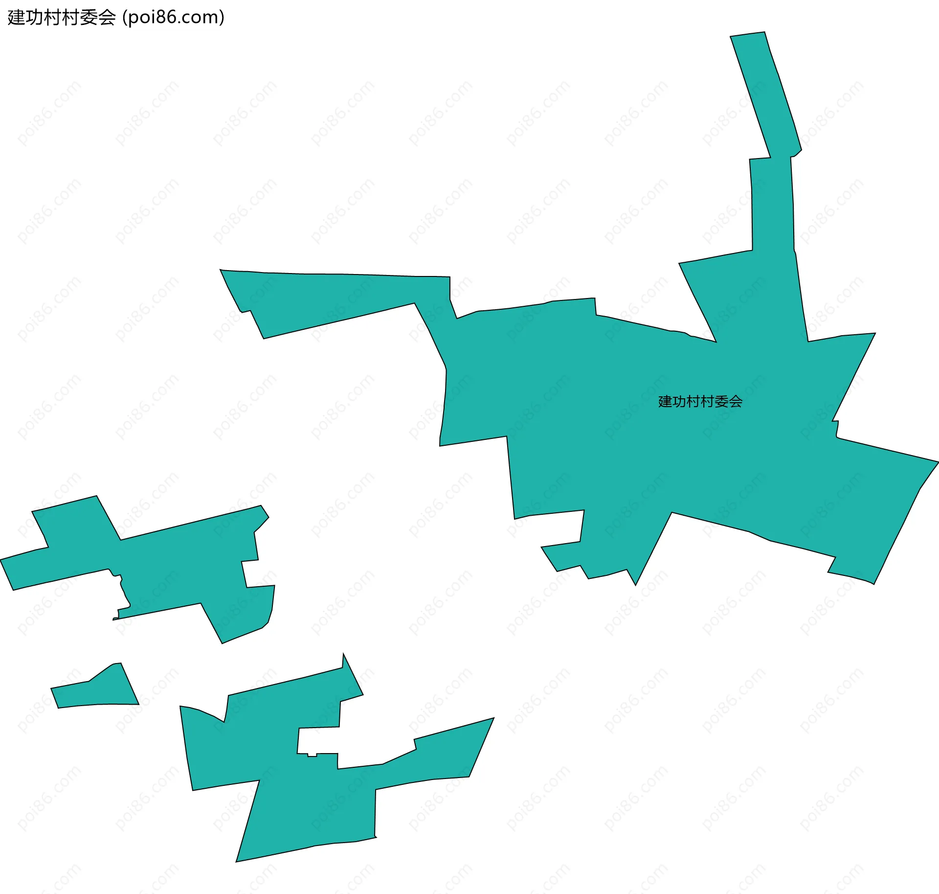 建功村村委会边界地图