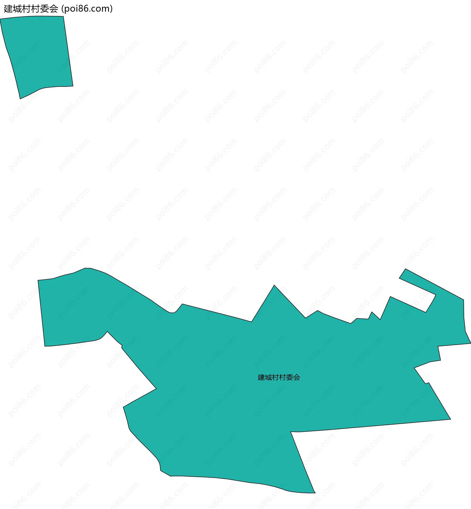 建城村村委会边界地图