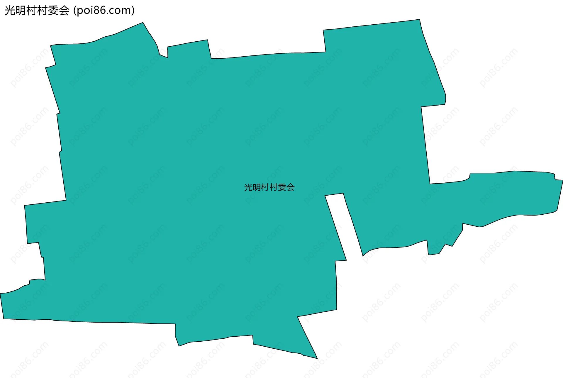 光明村村委会边界地图