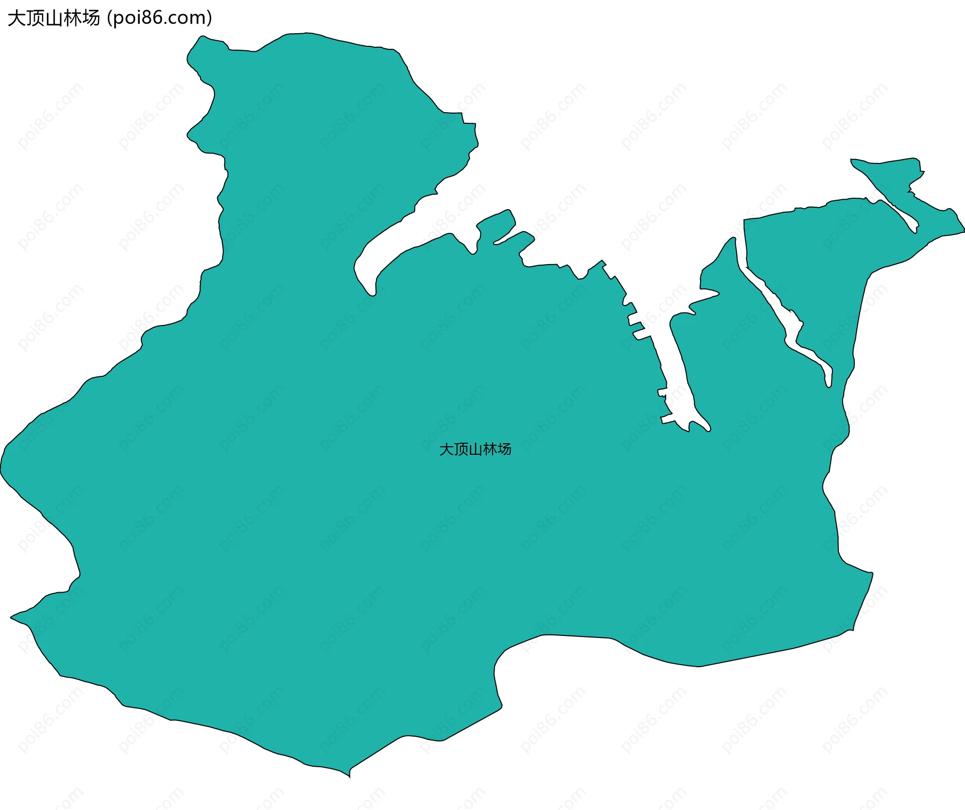 大顶山林场边界地图