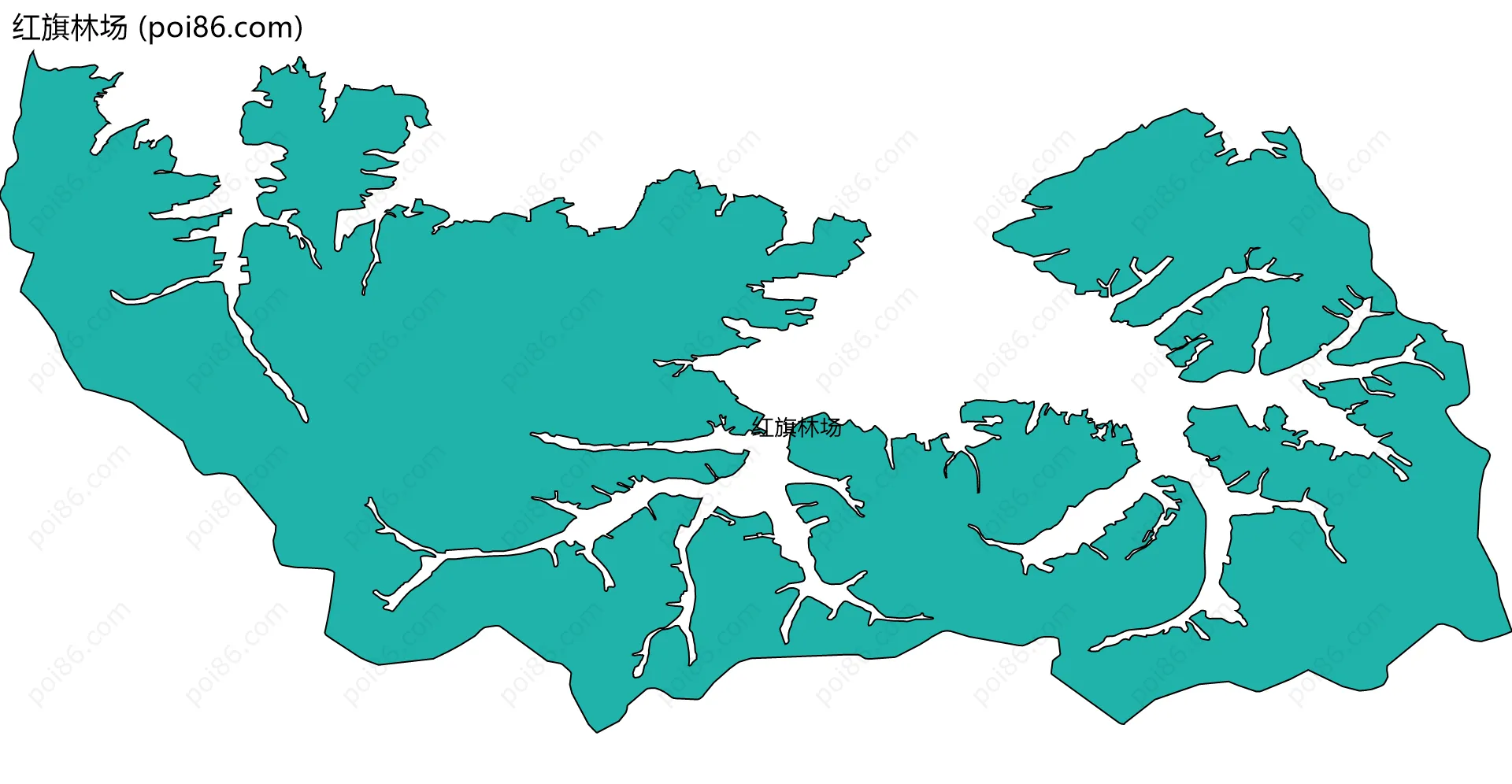 红旗林场边界地图