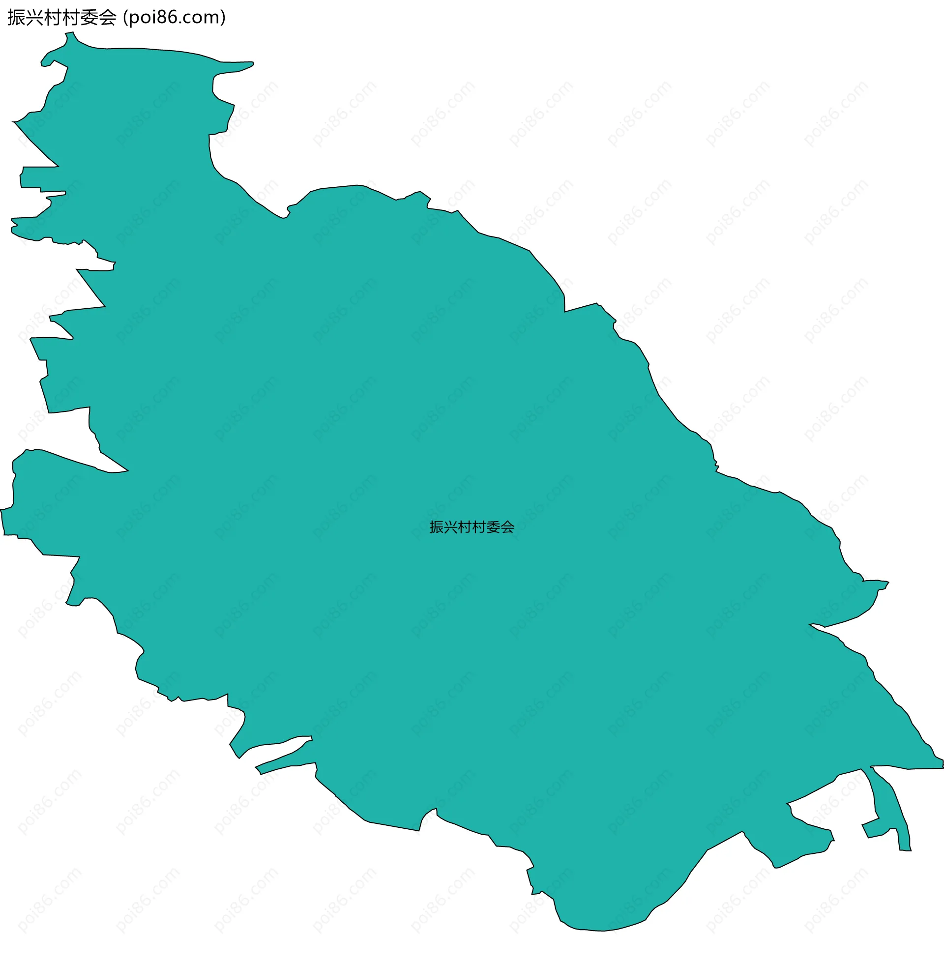 振兴村村委会边界地图